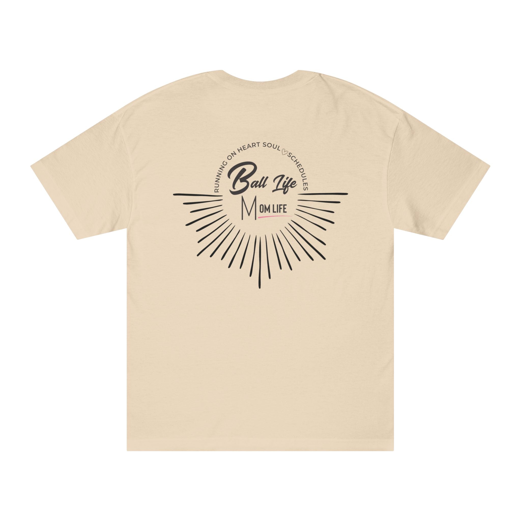 Ball Life T-Shirt — Mom Life Graphic Tee with Retro Sunburst Design