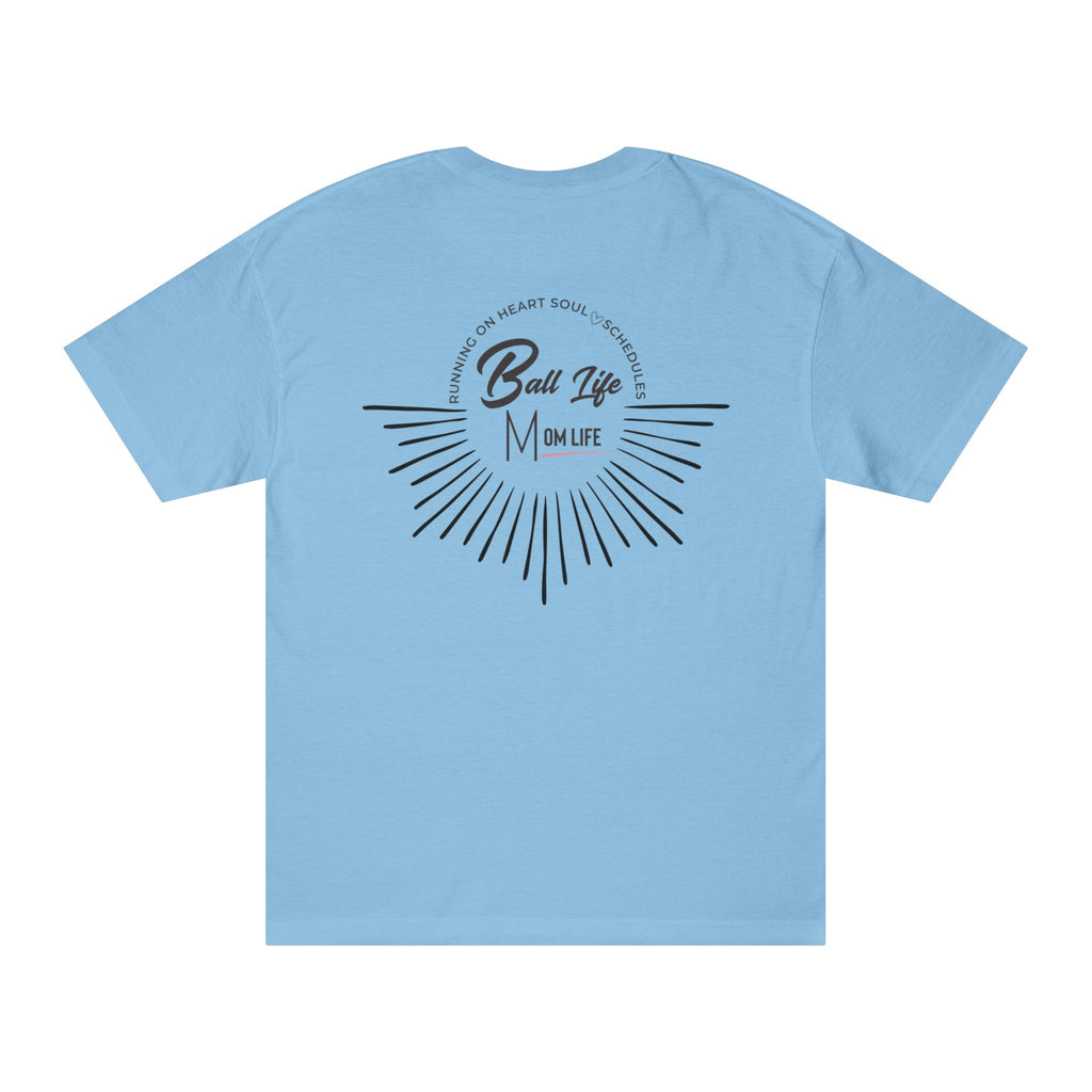 Ball Life T-Shirt — Mom Life Graphic Tee with Retro Sunburst Design