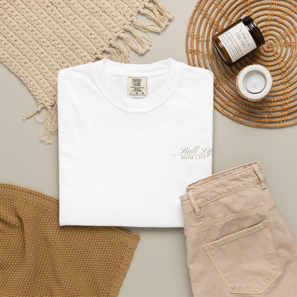 Mom Life Floral Graphic Tee - Caffeine, Chaos, Hope and a Prayer