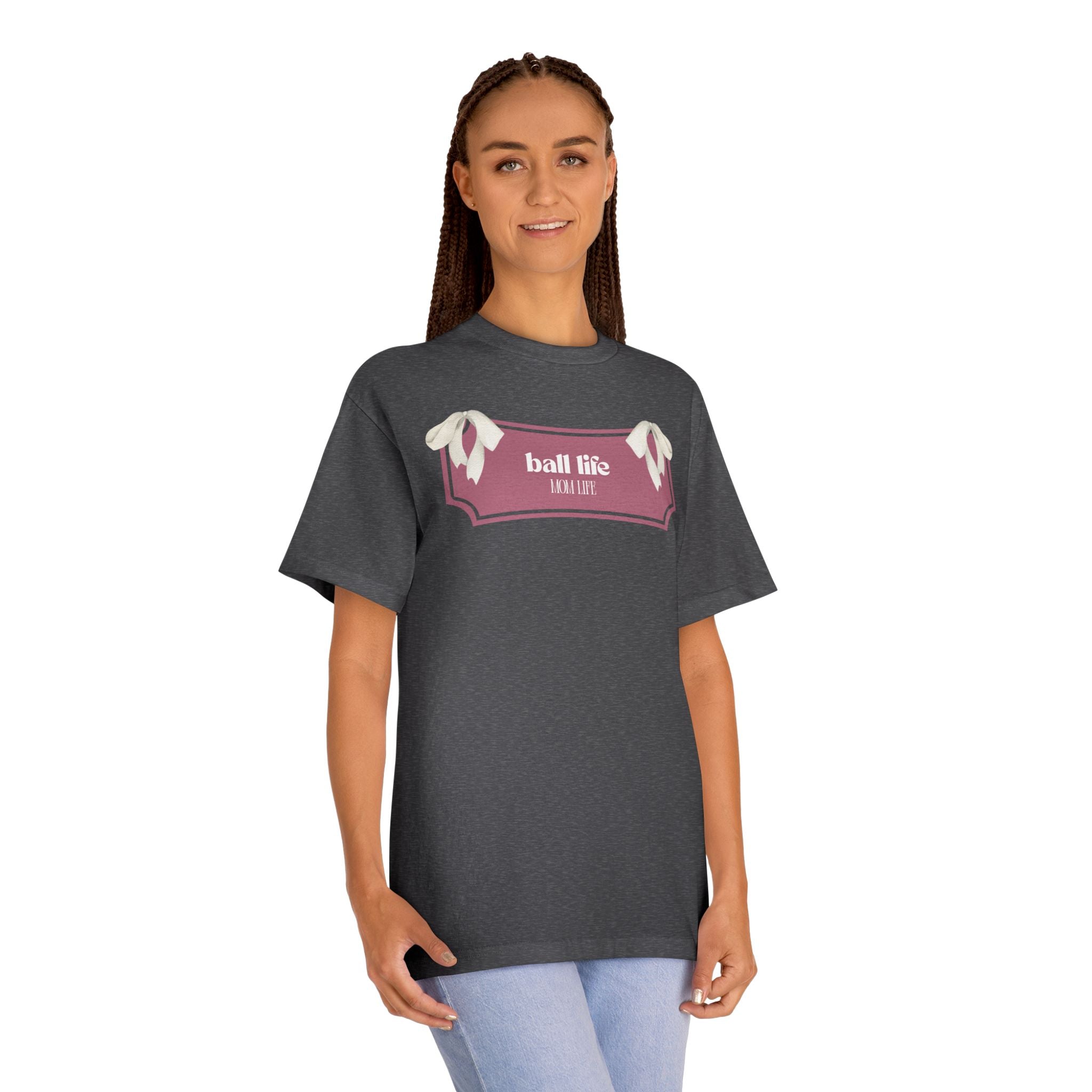 Mom Life Ball Life Graphic Tee - Skeleton Graphic