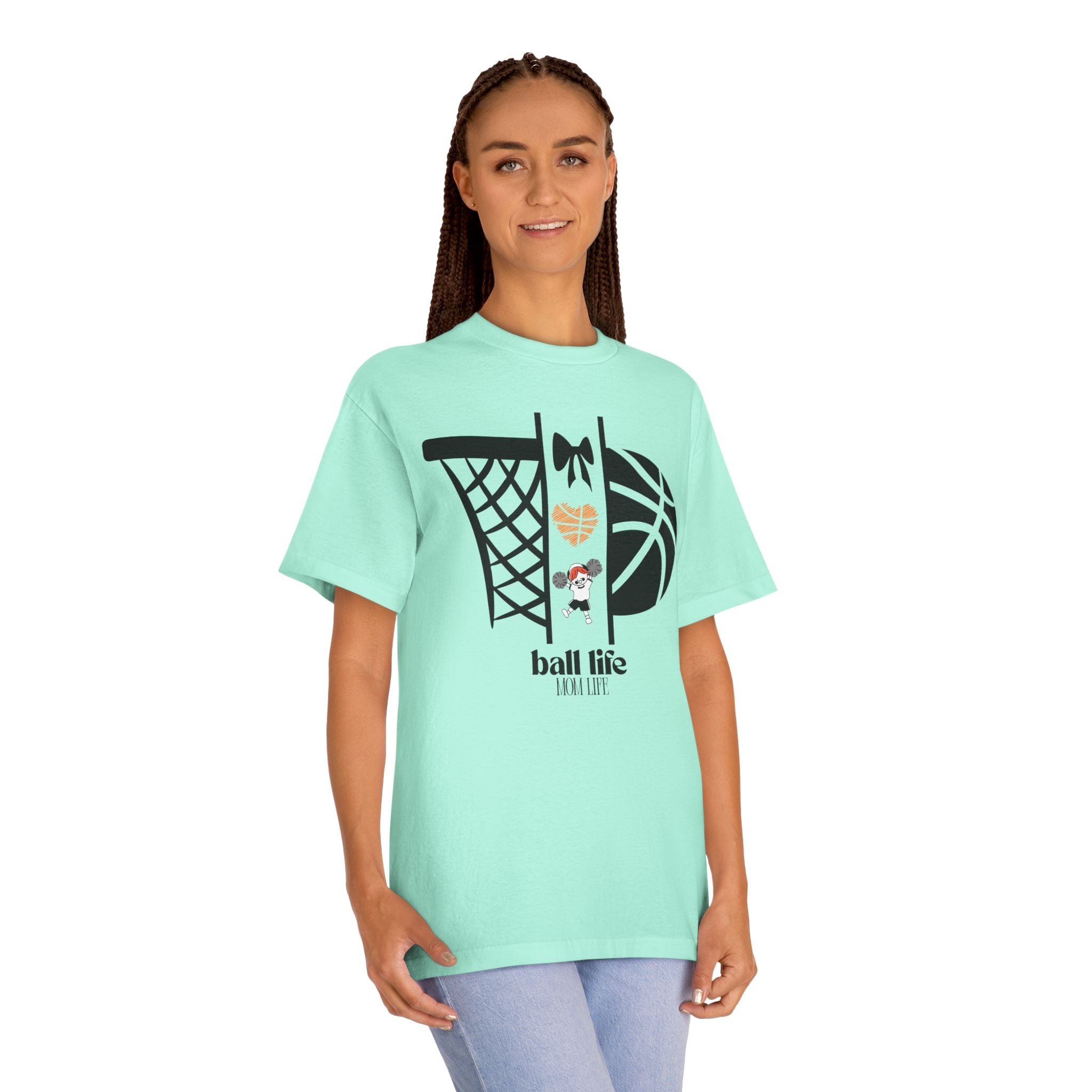 Basketball Graphic Tee — Ball Life Mom Life Court Shirt