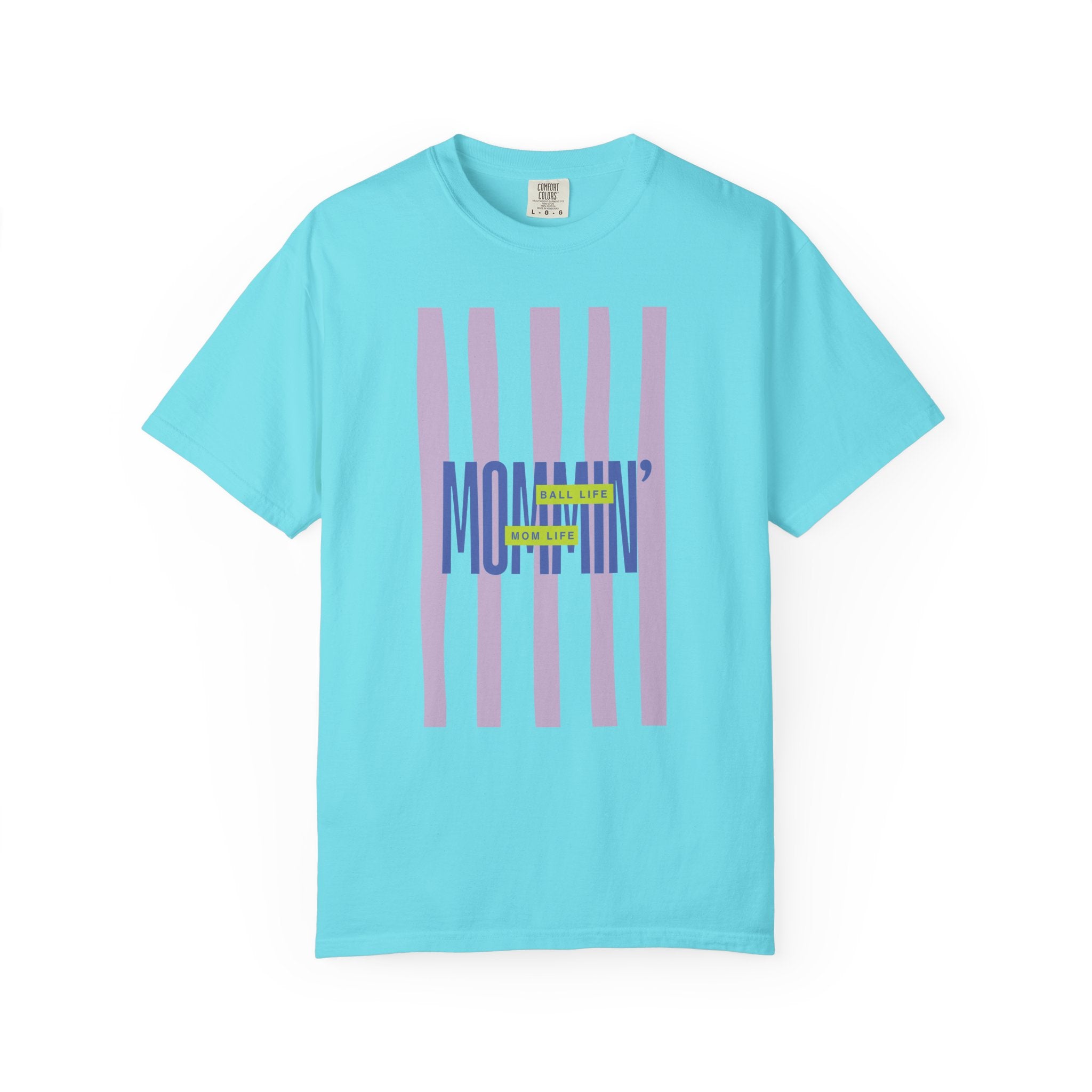 Pink Stripe T-Shirt - Mom Life Ball Life Tee