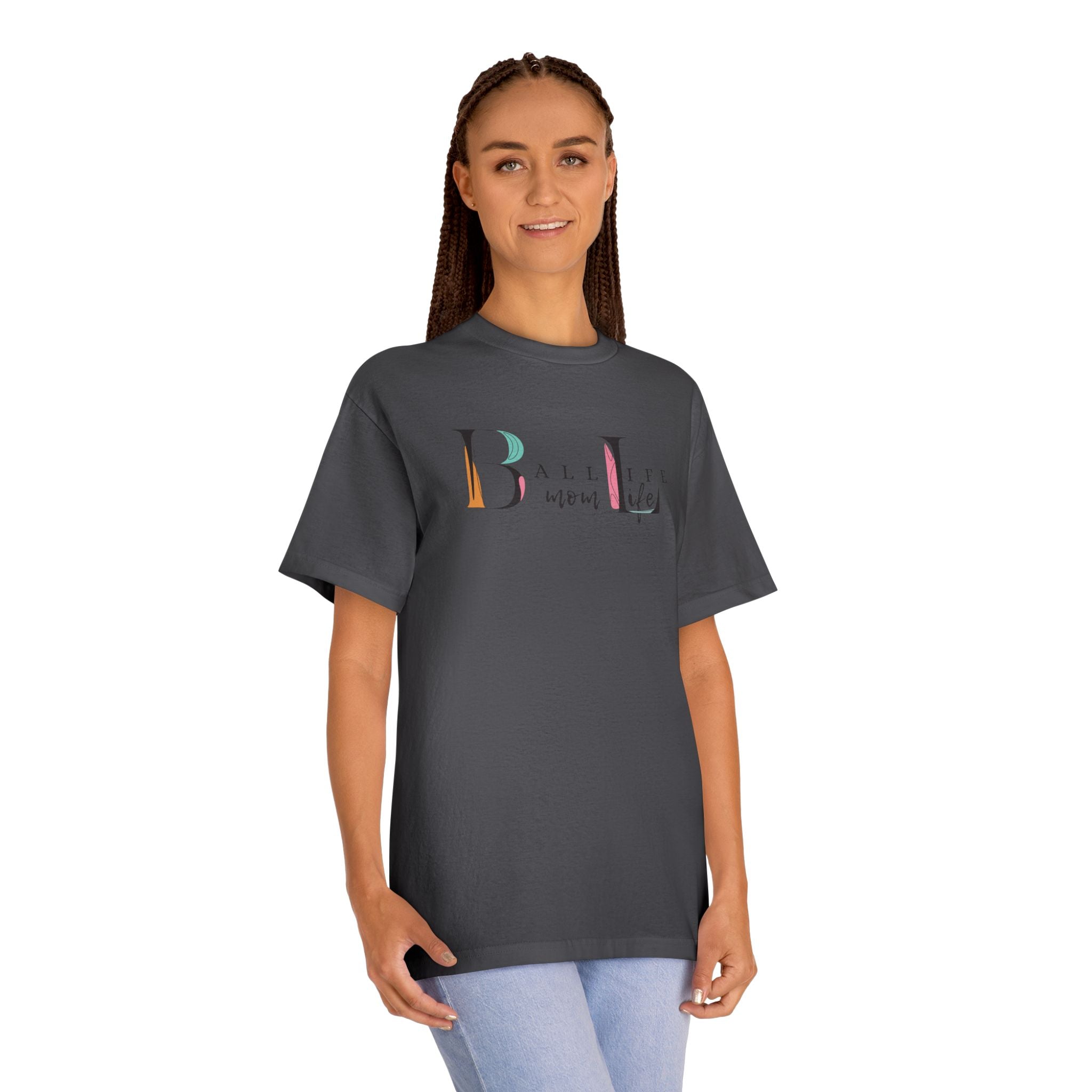 Ball Life Mom Life Minimalist Graphic T-Shirt - Classic Mom Shirt