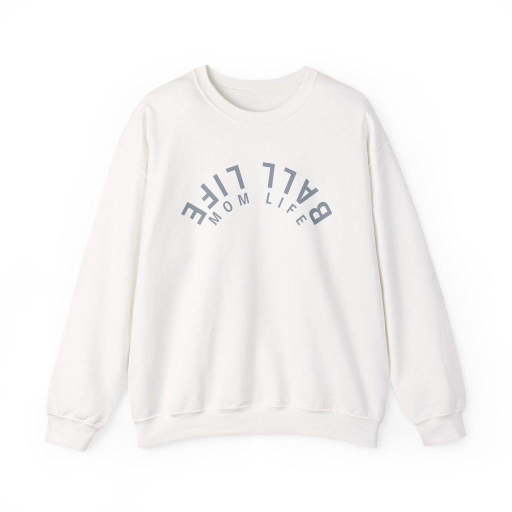 Crewneck Sweatshirt for Mom — Ball Life Mom Life Minimal Athletic Sweatshirt