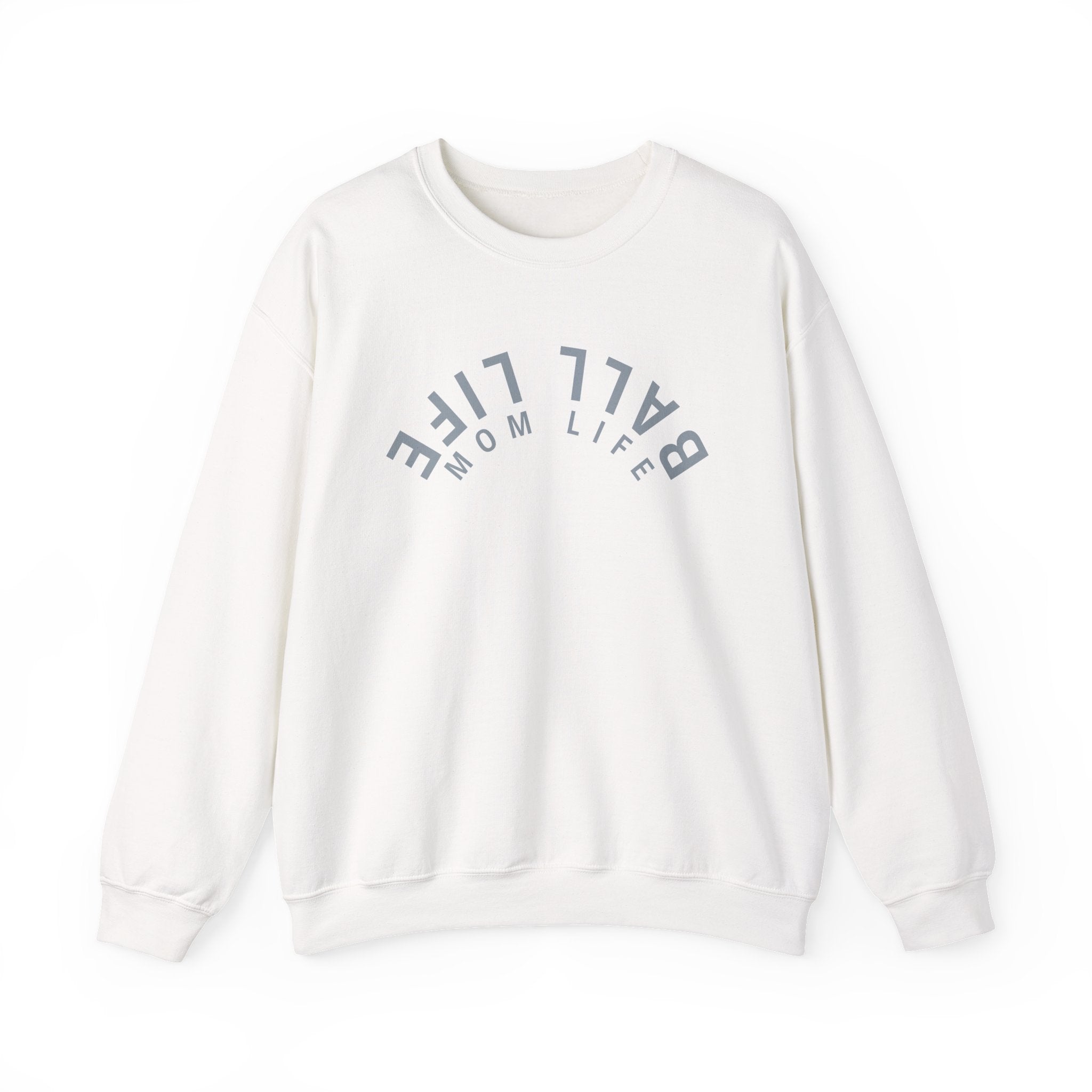 Crewneck Sweatshirt for Mom — Ball Life Mom Life Minimal Athletic Sweatshirt