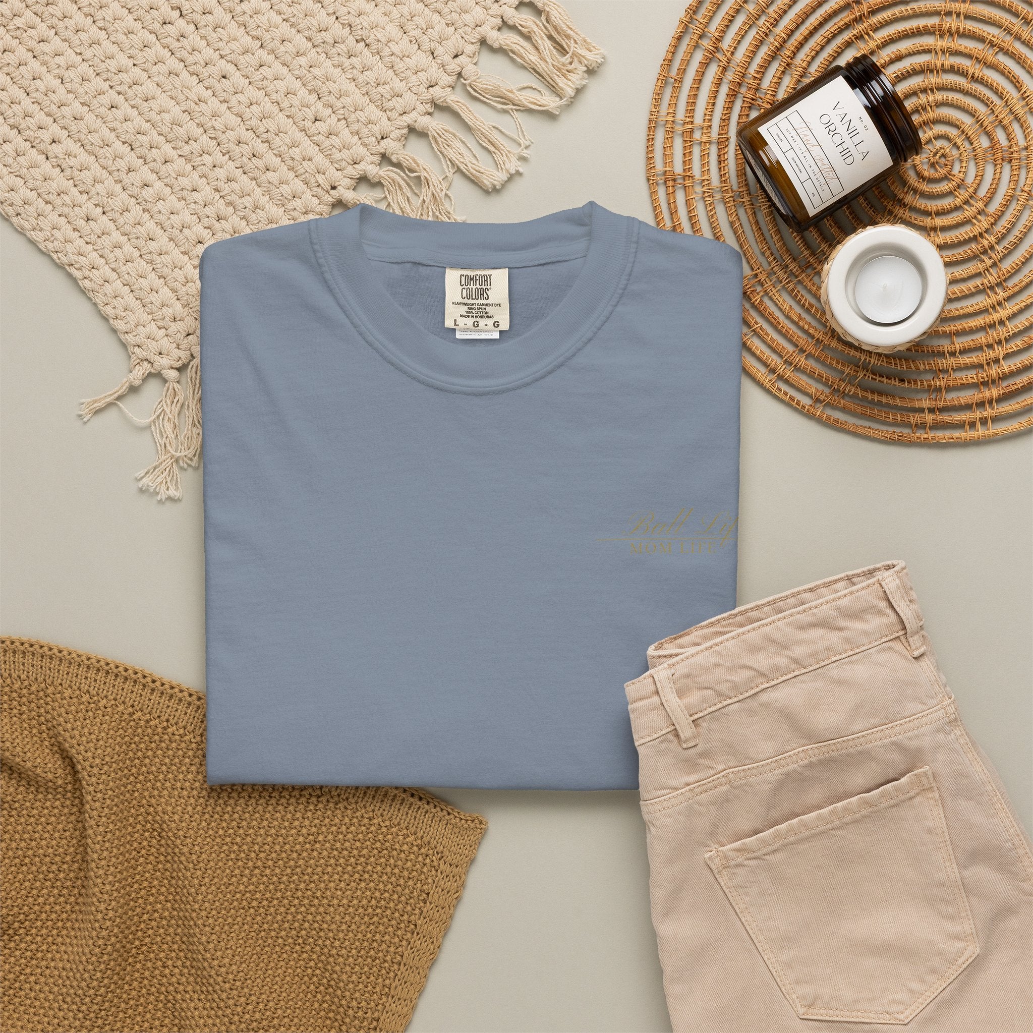Mom Life Floral Graphic Tee - Caffeine, Chaos, Hope and a Prayer