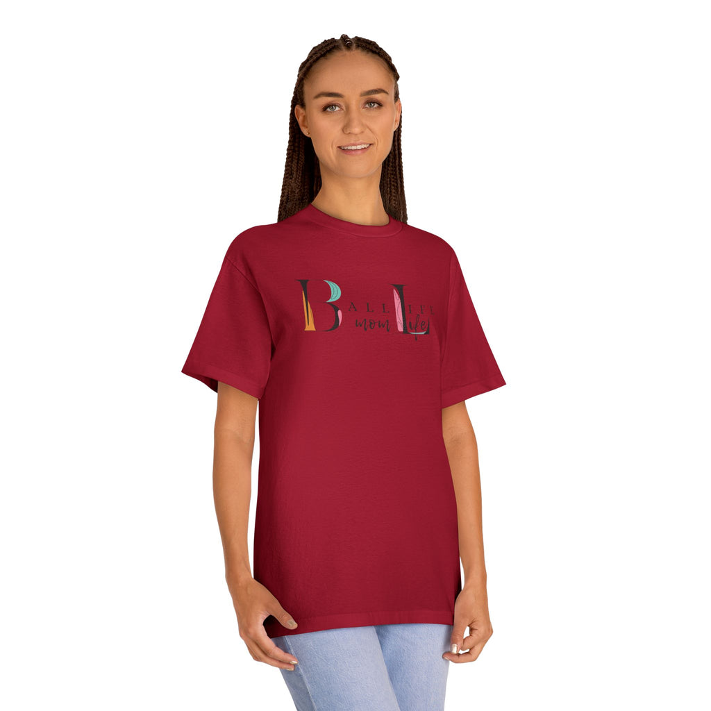 Ball Life Mom Life Minimalist Graphic T-Shirt - Classic Mom Shirt