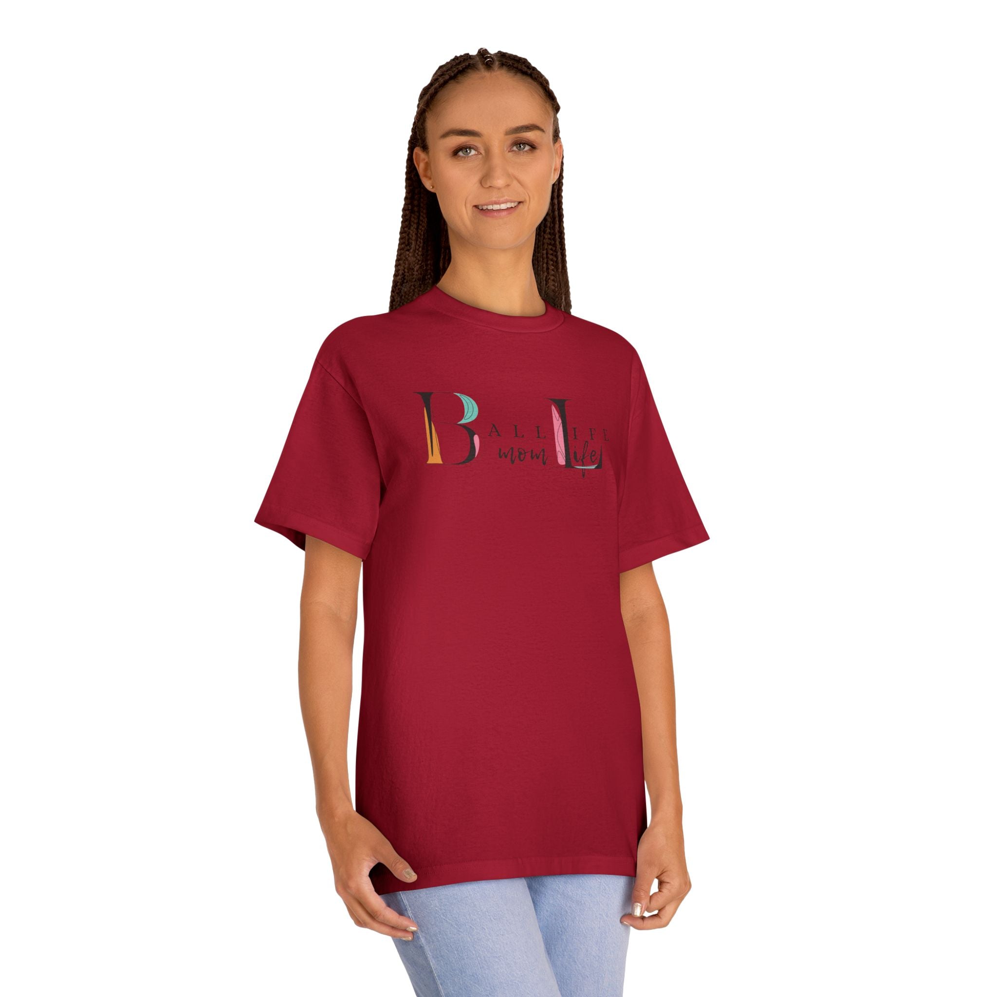 Ball Life Mom Life Minimalist Graphic T-Shirt - Classic Mom Shirt