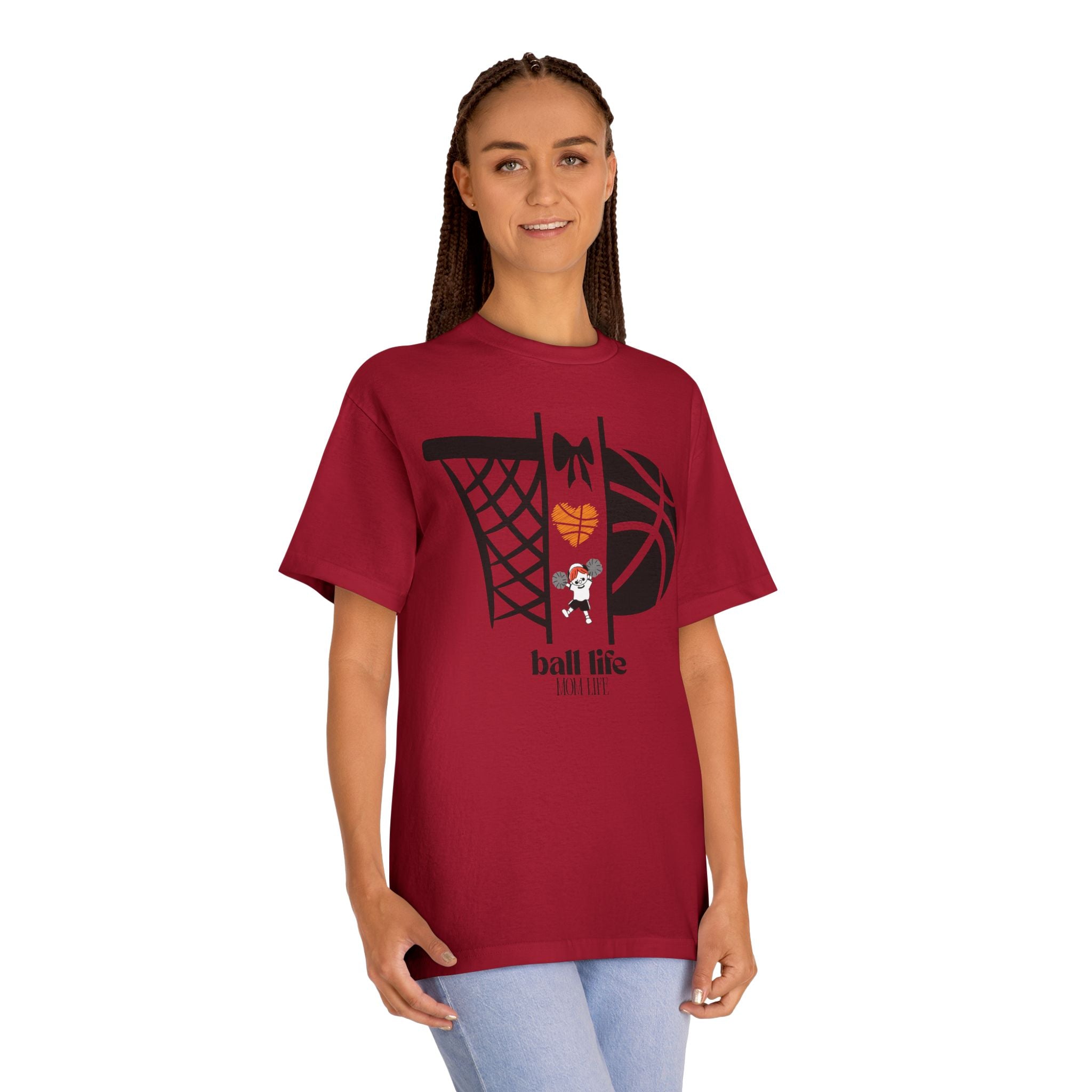 Basketball Graphic Tee — Ball Life Mom Life Court Shirt
