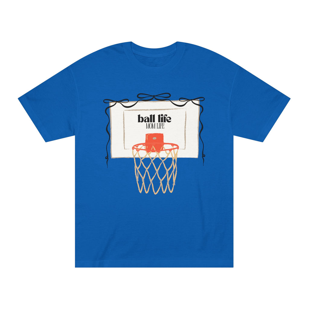 Basketball Hoop Ball Life Mom Life Tee - Vintage Court Graphic T-Shirt