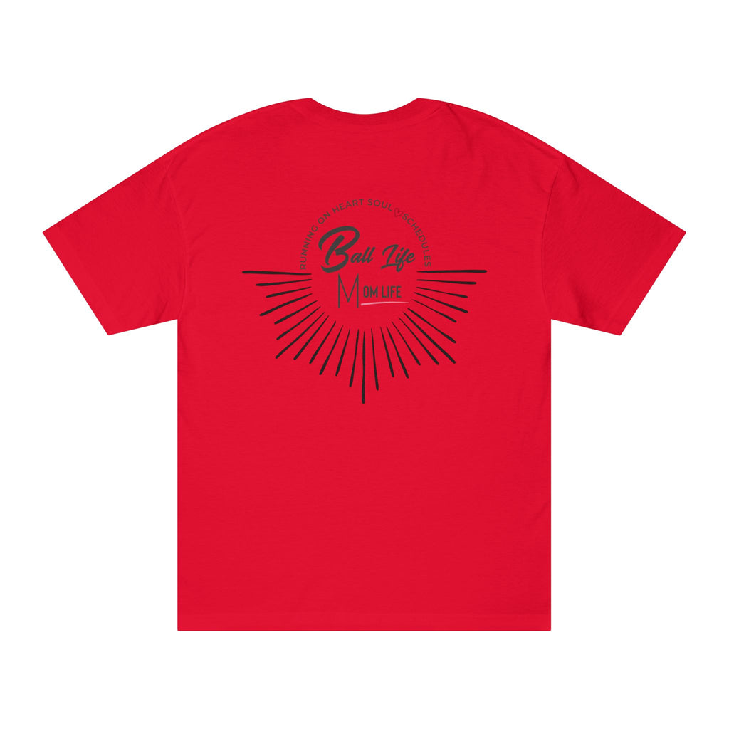 Ball Life T-Shirt — Mom Life Graphic Tee with Retro Sunburst Design