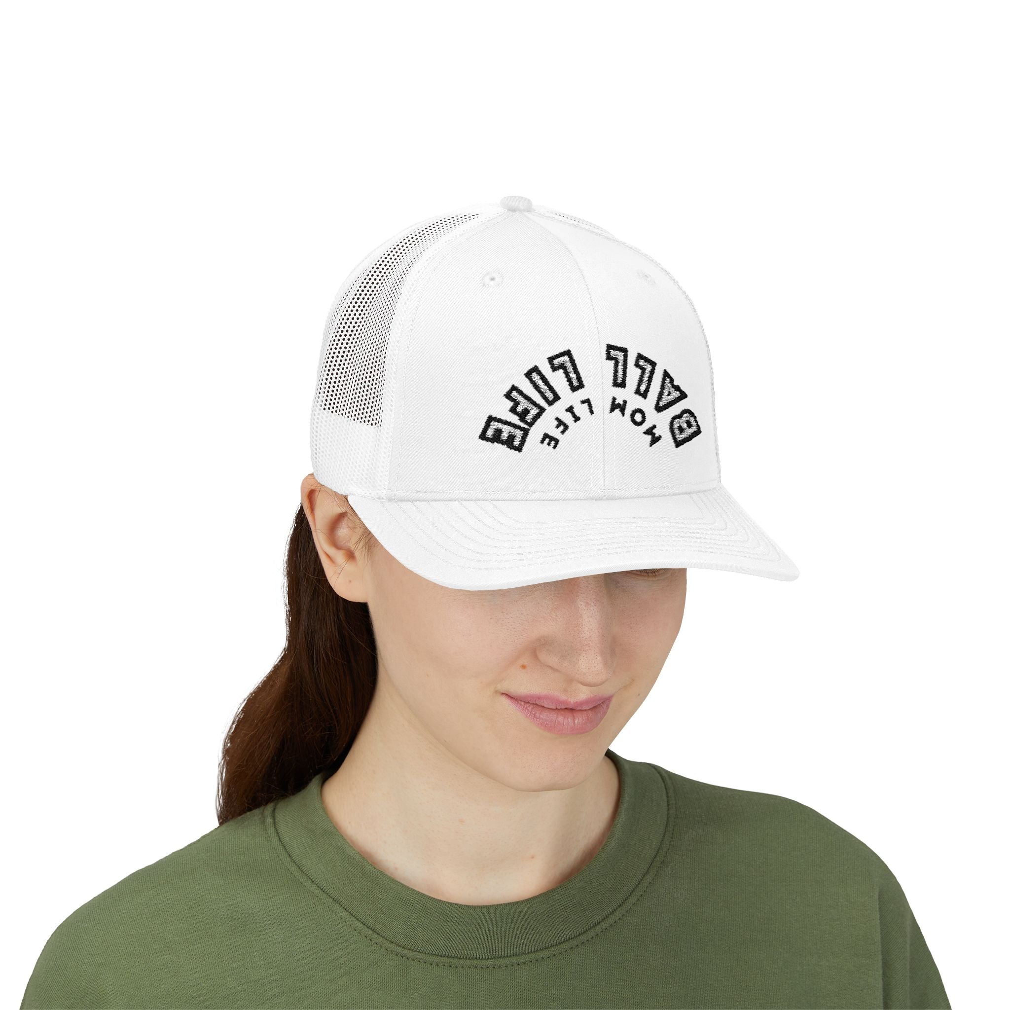Embroidered Snapback Ball Life Mom Life Cap