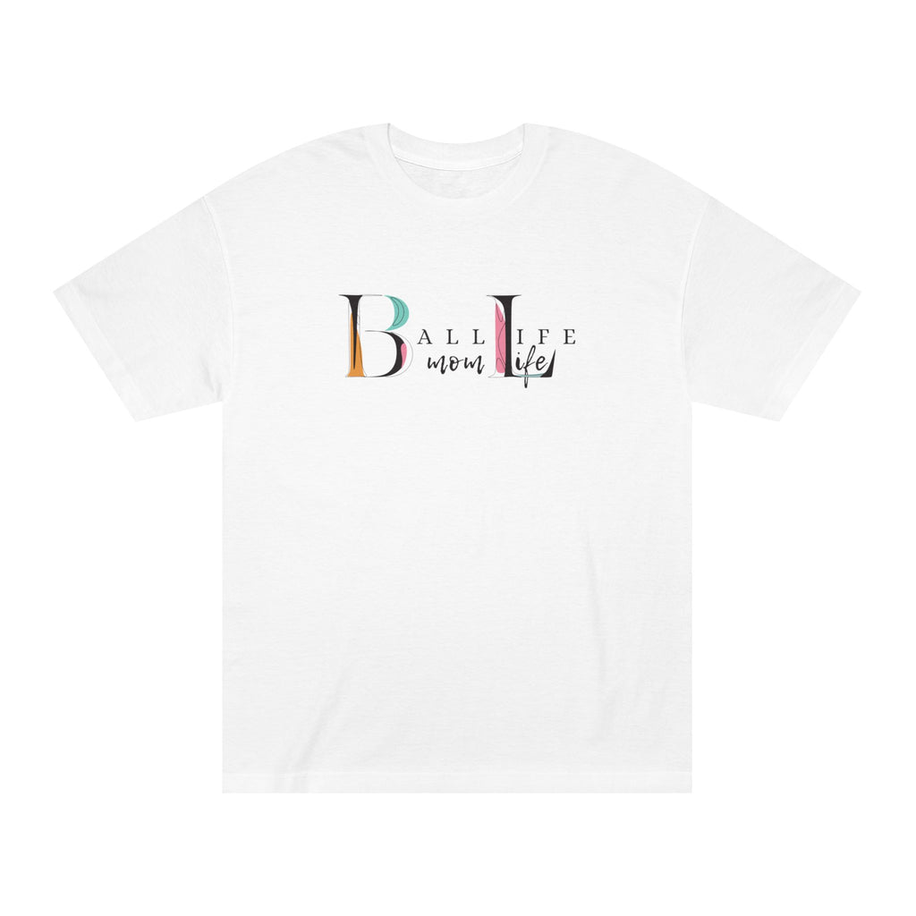 Ball Life Mom Life Minimalist Graphic T-Shirt - Classic Mom Shirt