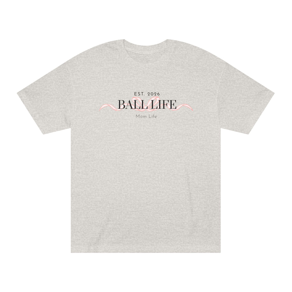 Bow Mom Life Tee — Est. 2026 Minimalist 'Ball Life Mom Life' Graphic T-Shirt