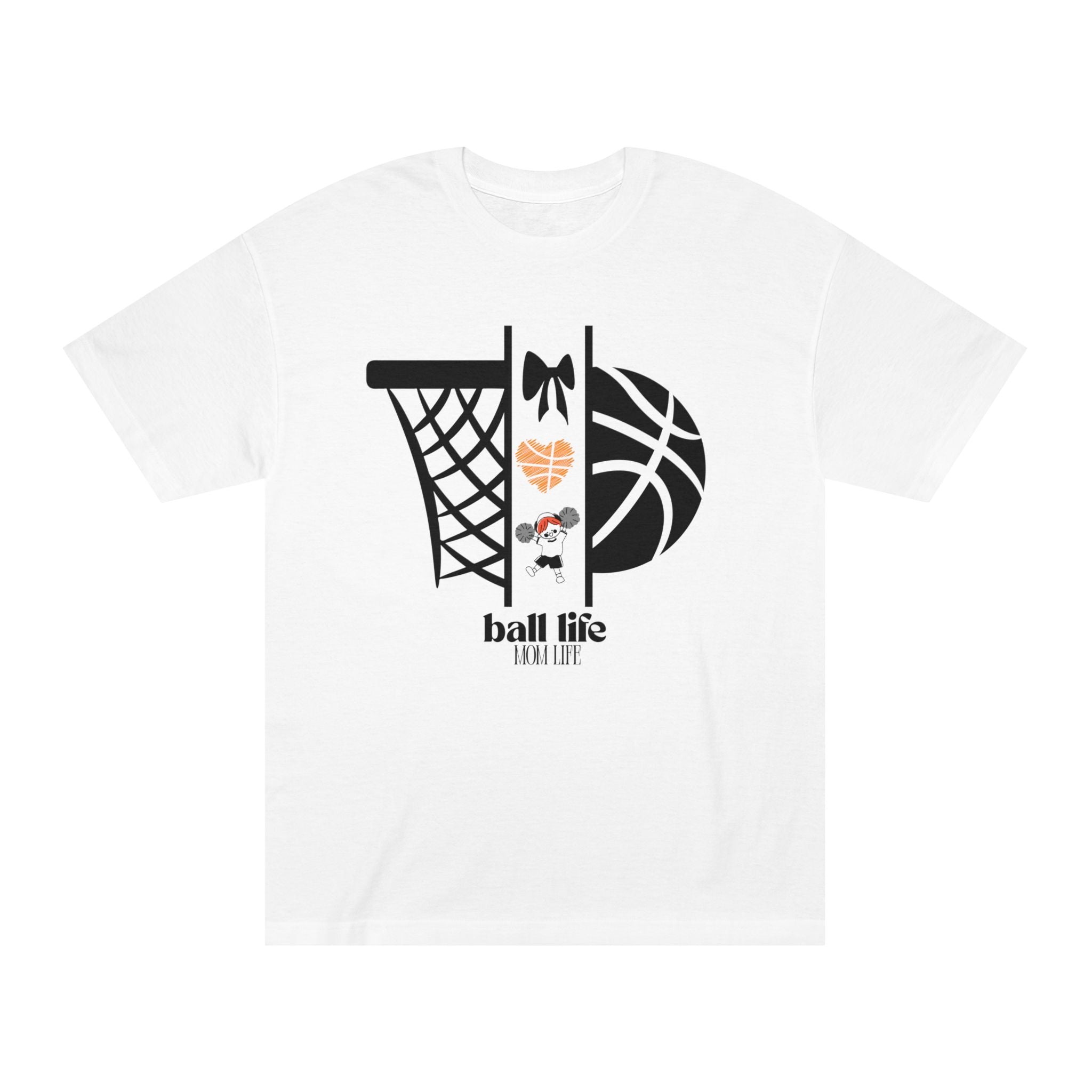 Basketball Graphic Tee — Ball Life Mom Life Court Shirt