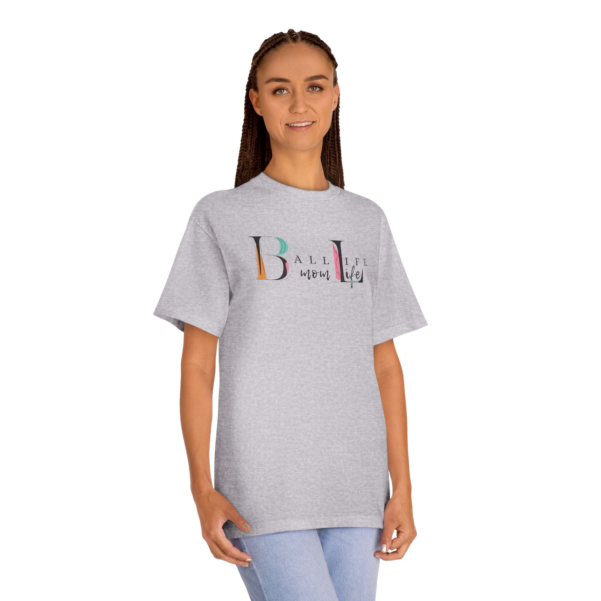 Ball Life Mom Life Minimalist Graphic T-Shirt - Classic Mom Shirt