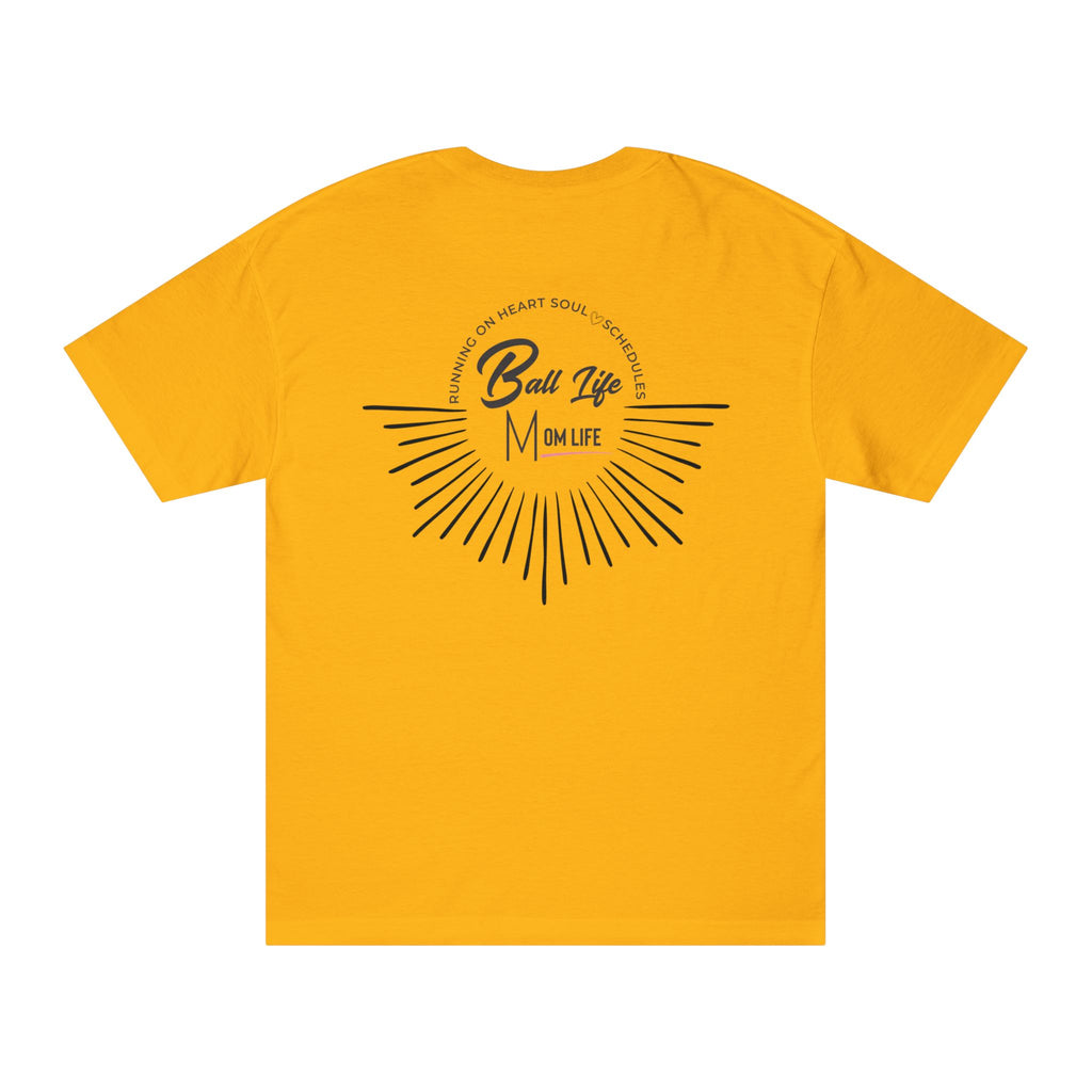 Ball Life T-Shirt — Mom Life Graphic Tee with Retro Sunburst Design