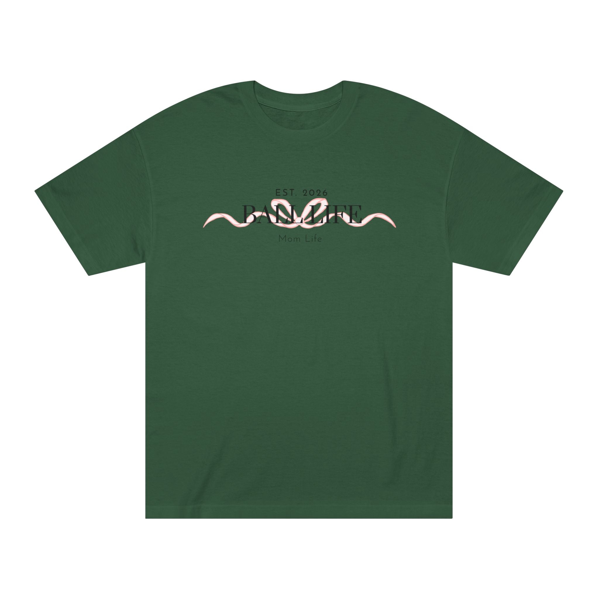 Bow Mom Life Tee — Est. 2026 Minimalist 'Ball Life Mom Life' Graphic T-Shirt