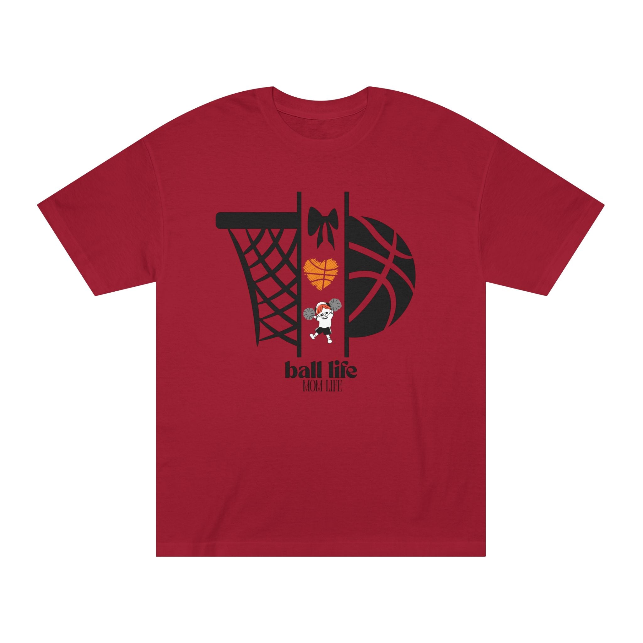Basketball Graphic Tee — Ball Life Mom Life Court Shirt