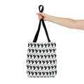 Black Pattern Tote Bag — Repeating Silhouette All-Over Print Ball Life Mom Life Graphic