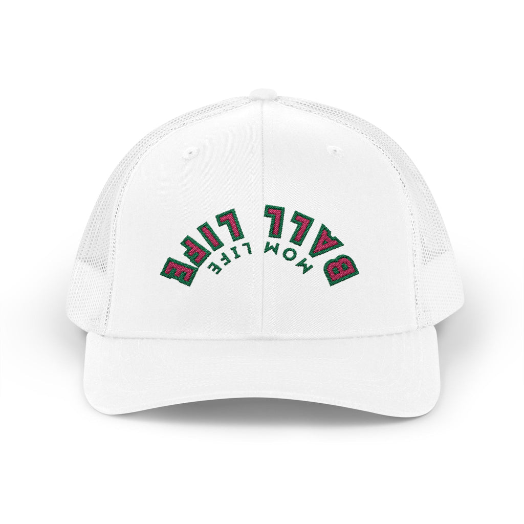 Trucker Hat for Mom — Embroidered Snapback Ball Life Mom Life Cap