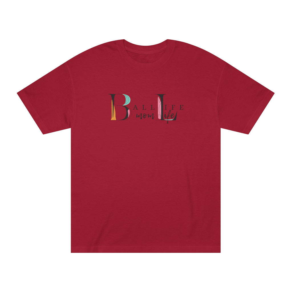 Ball Life Mom Life Minimalist Graphic T-Shirt - Classic Mom Shirt