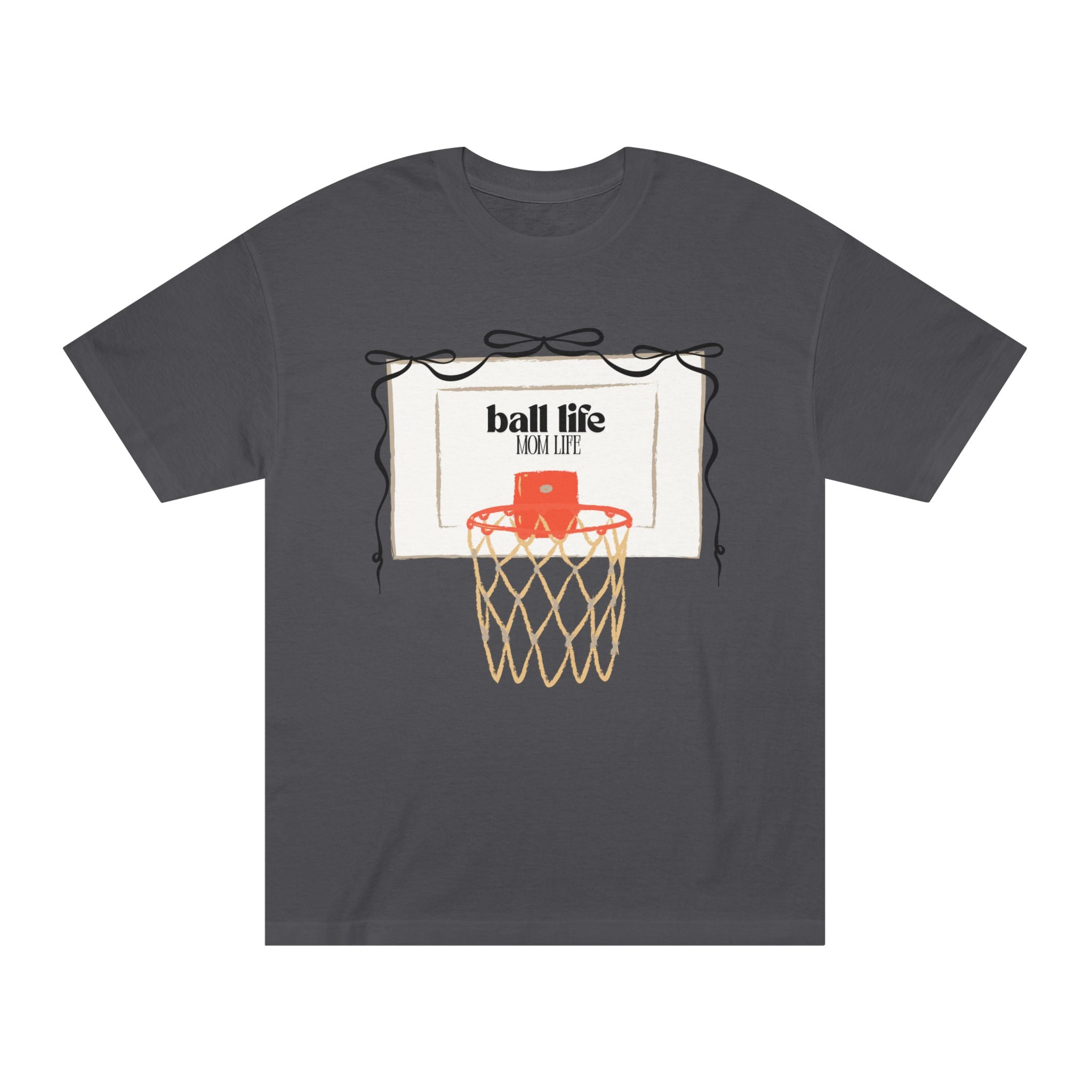 Basketball Hoop Ball Life Mom Life Tee - Vintage Court Graphic T-Shirt