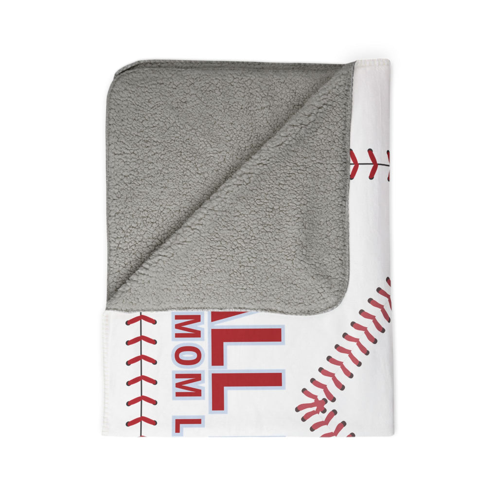 Baseball Heart Fleece Sherpa Blanket – Ball Life Mom Life Cozy Throw