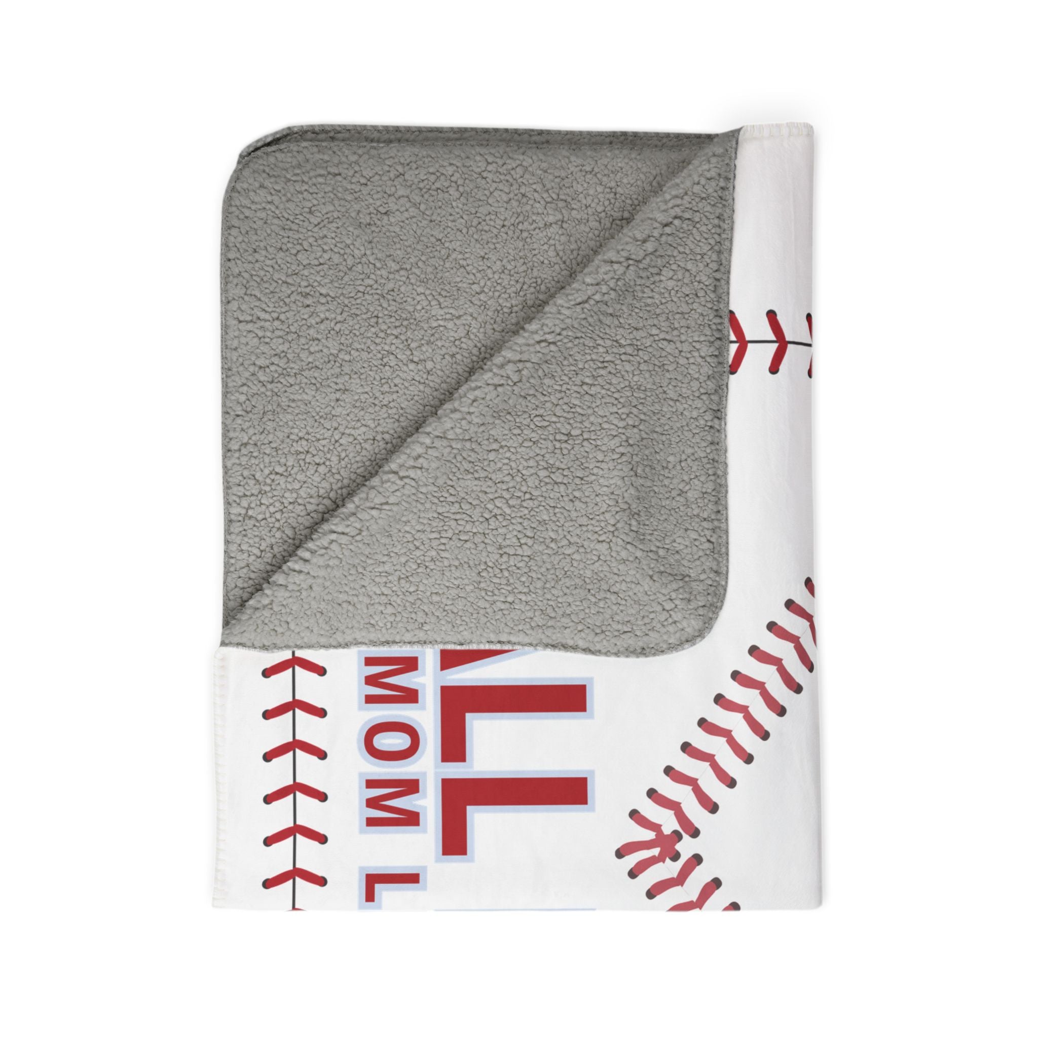 Baseball Heart Fleece Sherpa Blanket – Ball Life Mom Life Cozy Throw