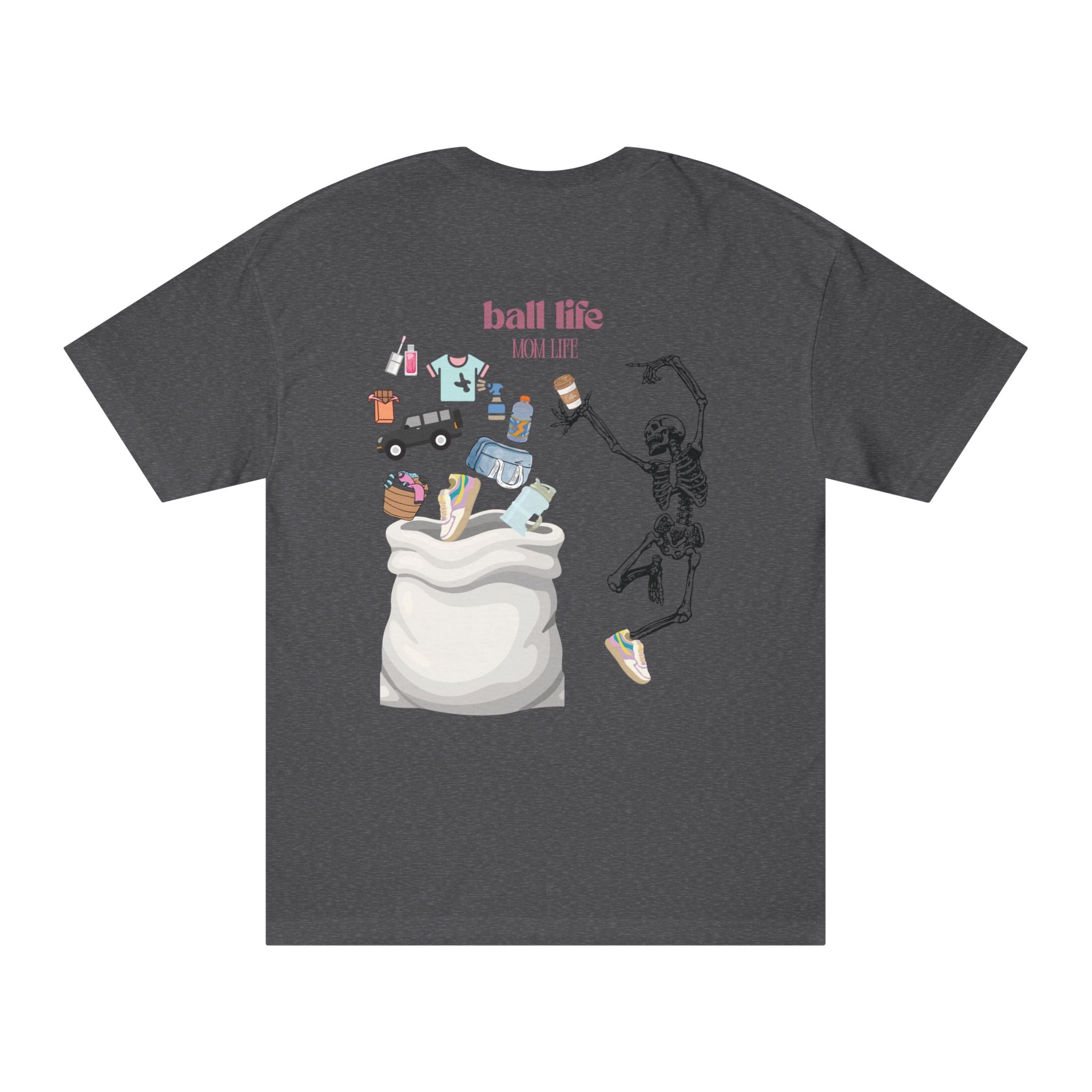 Mom Life Ball Life Graphic Tee - Skeleton Graphic
