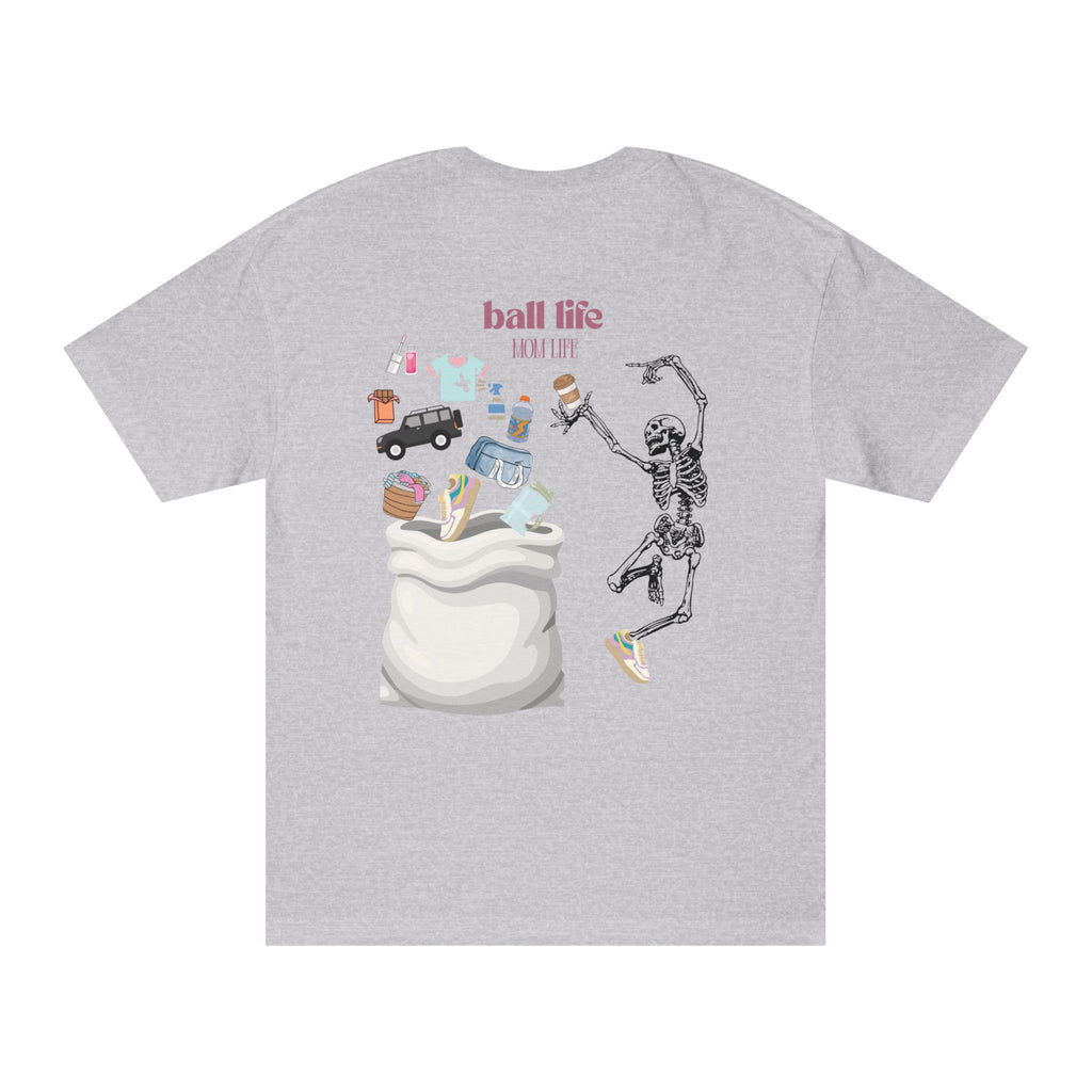 Mom Life Ball Life Graphic Tee - Skeleton Graphic