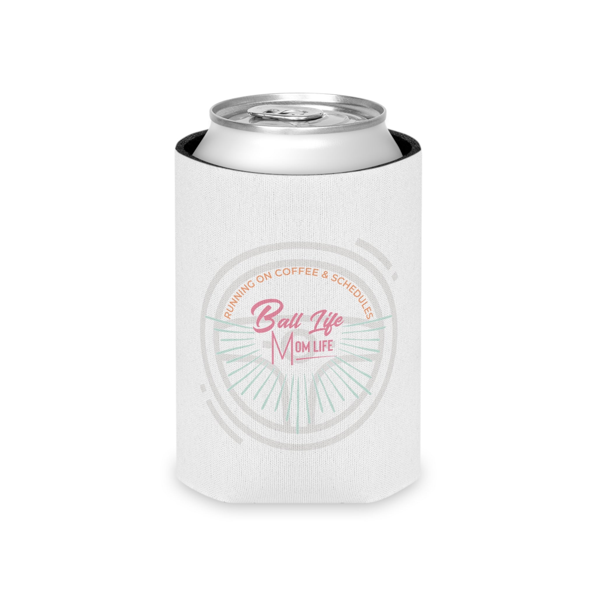 Ball Life Mom Life Can Coozy— Mom Cooler for Game Day