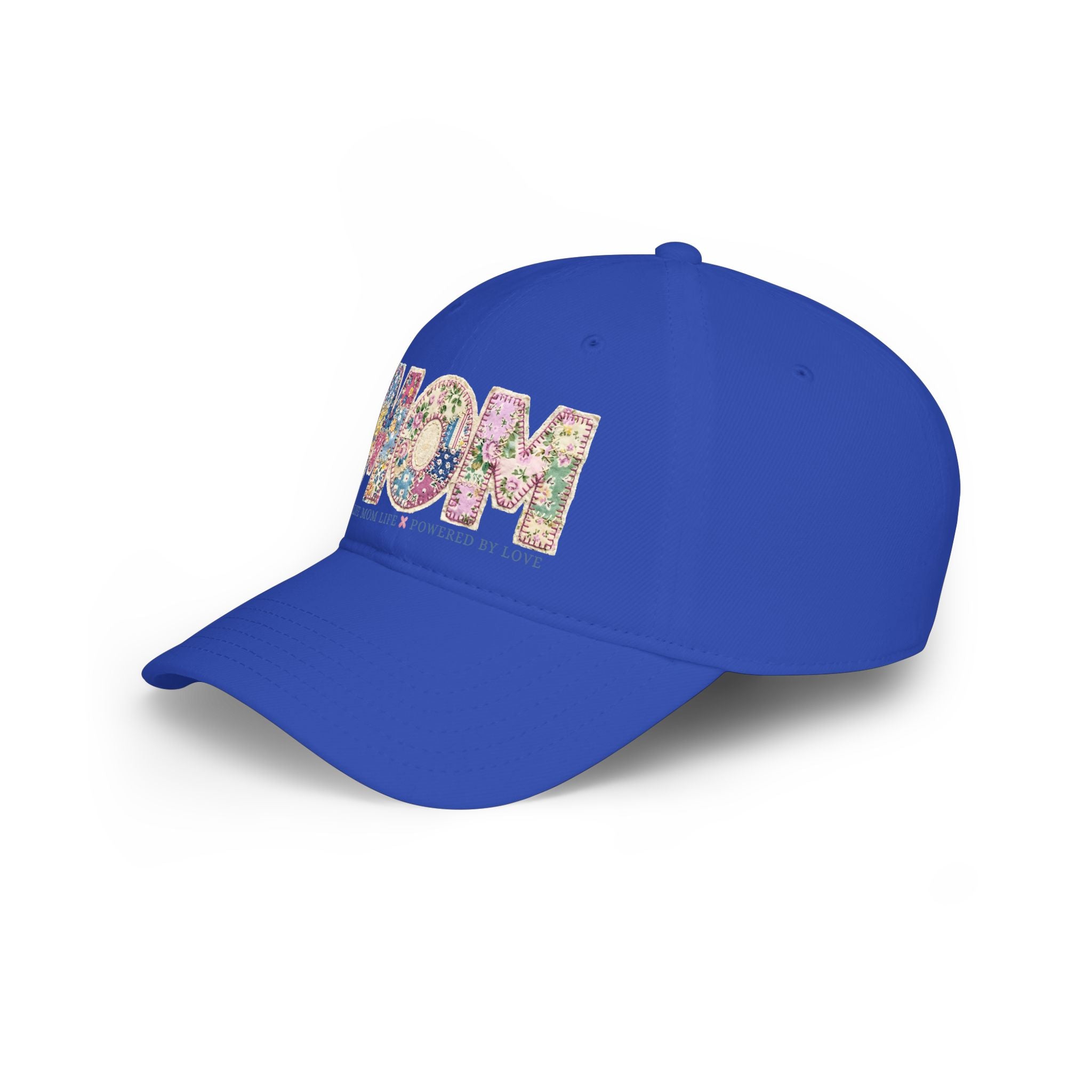 Floral 'MOM Life Ball Life' Quilted Baseball Cap Graphic — Mother's Game Day Hat