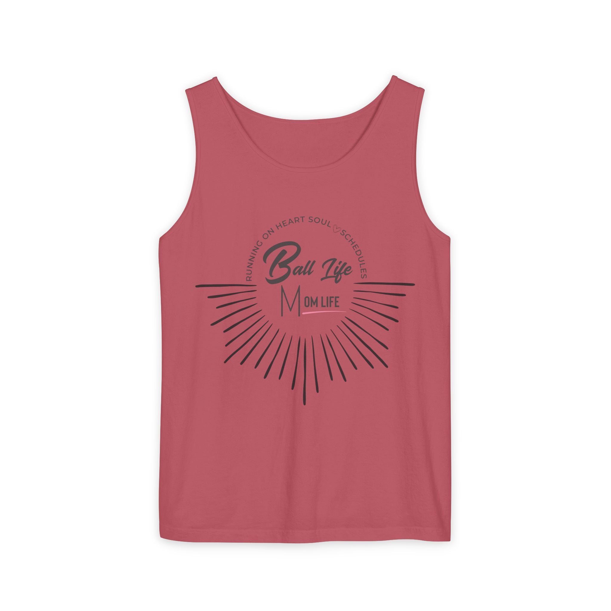 Tank Top — Ball Life Mom Life Retro Sunburst Graphic