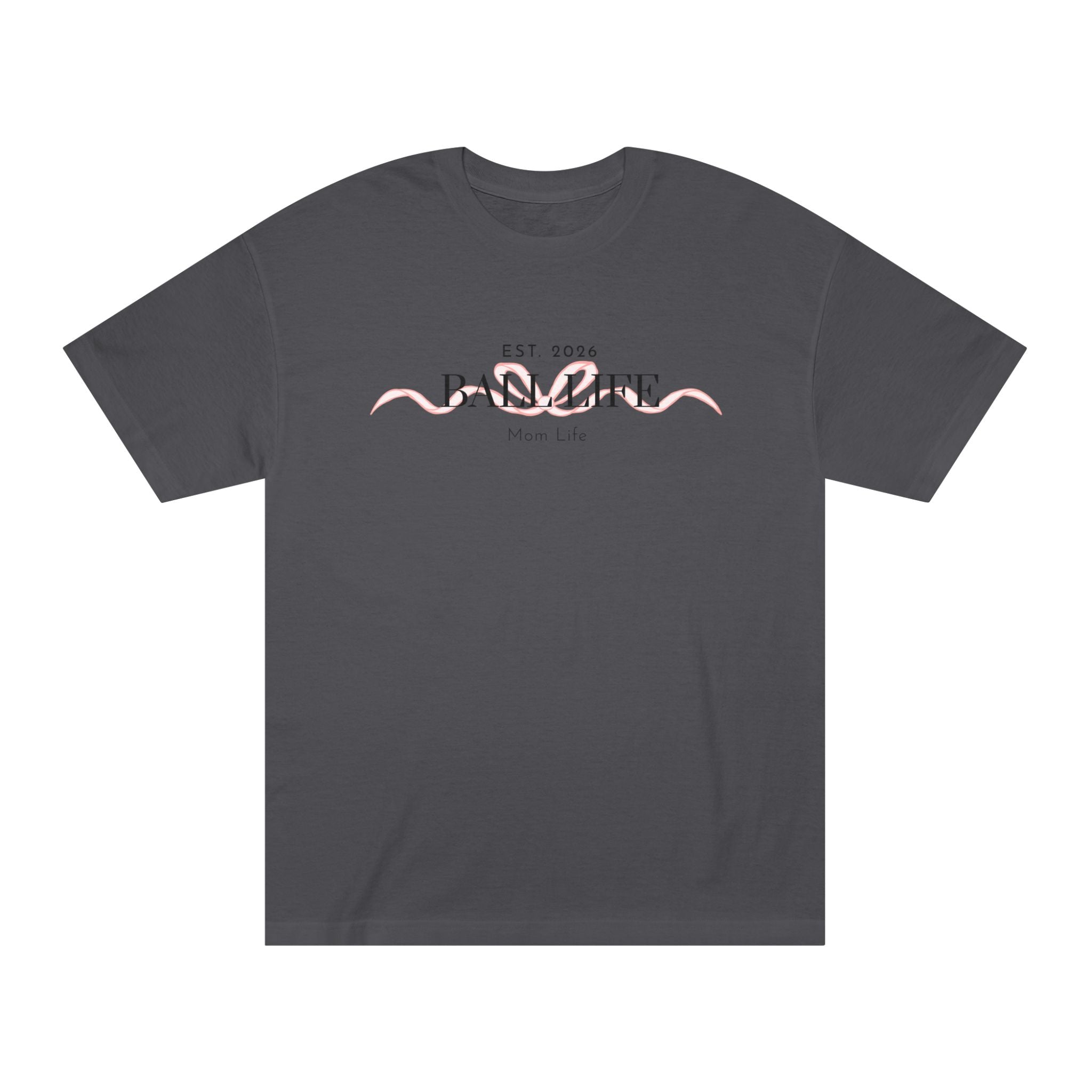 Bow Mom Life Tee — Est. 2026 Minimalist 'Ball Life Mom Life' Graphic T-Shirt