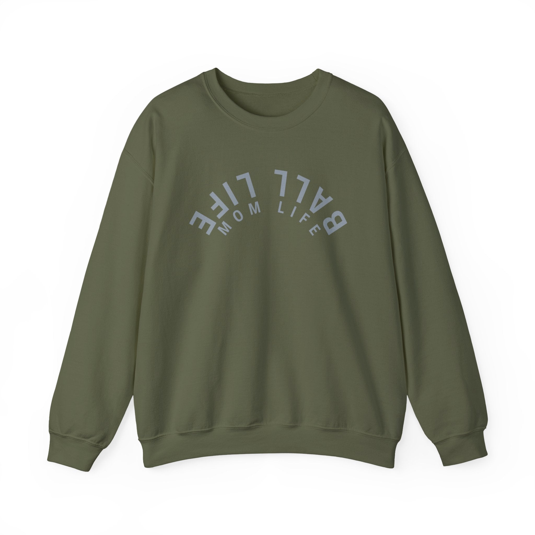 Crewneck Sweatshirt for Mom — Ball Life Mom Life Minimal Athletic Sweatshirt