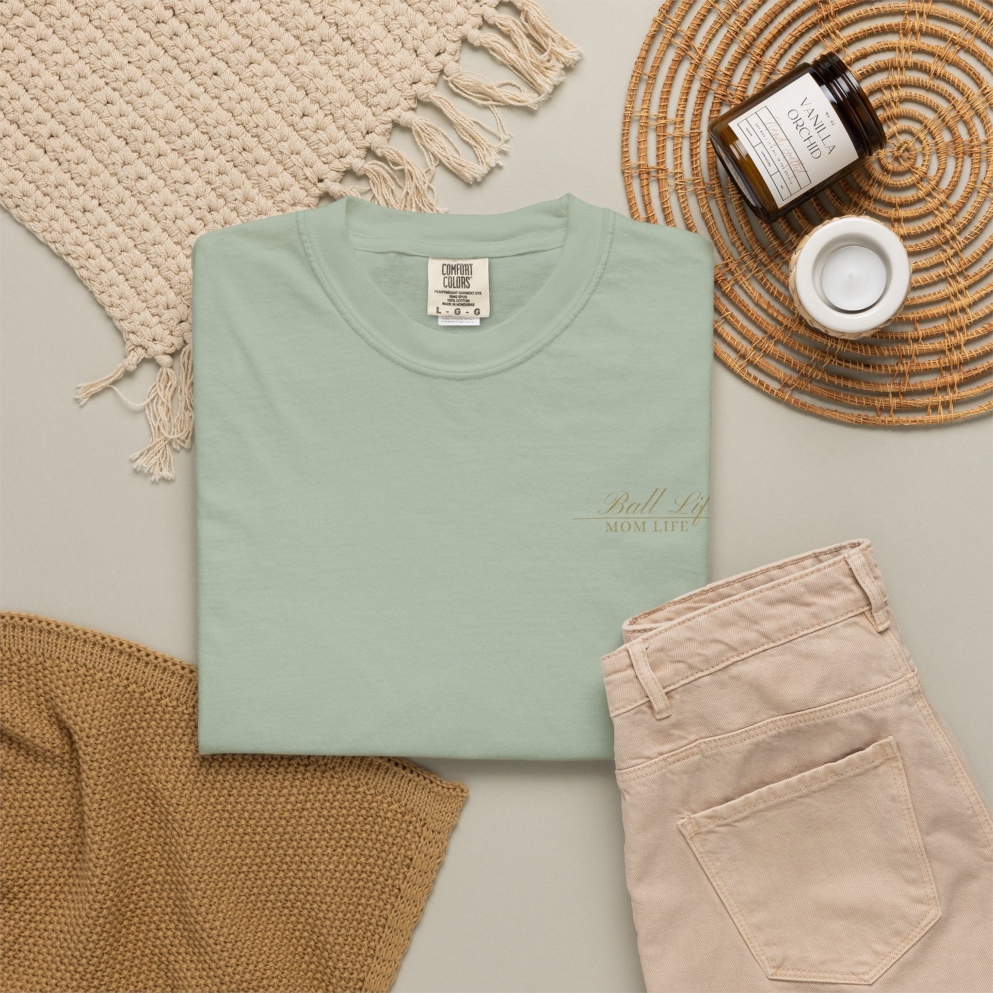 Mom Life Floral Graphic Tee - Caffeine, Chaos, Hope and a Prayer