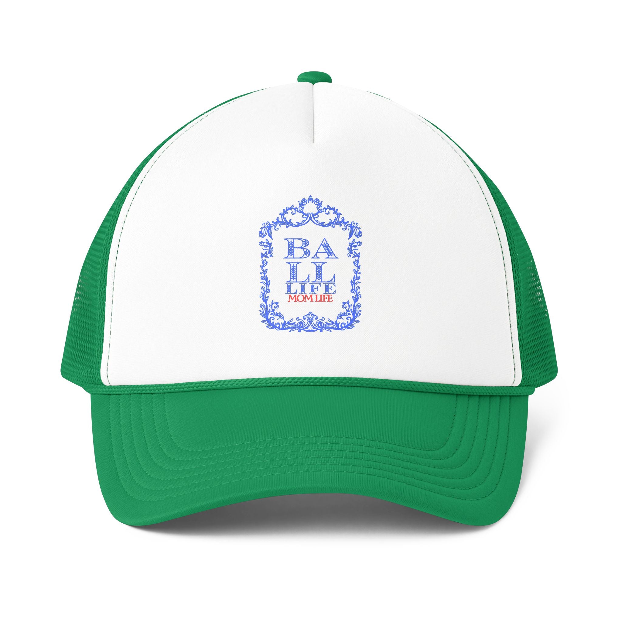 Trucker Cap - 'Ball Life Mom Life' Vintage Baseball Mesh Hat