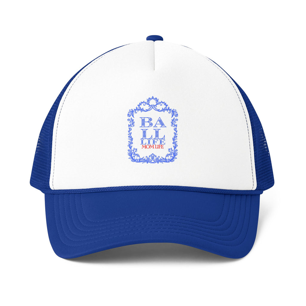 Trucker Cap - 'Ball Life Mom Life' Vintage Baseball Mesh Hat