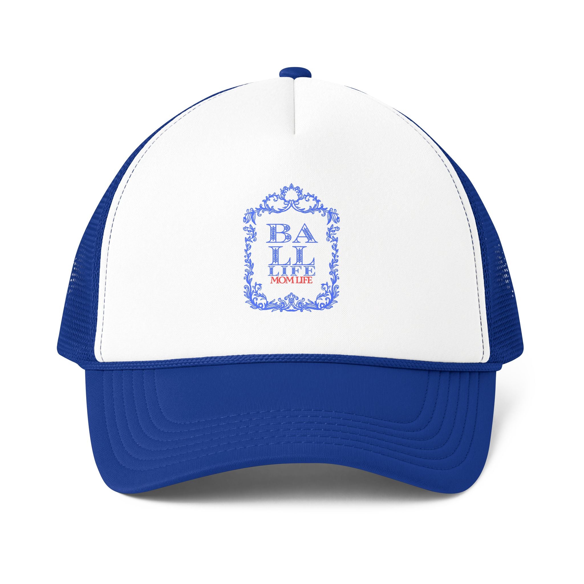 Trucker Cap - 'Ball Life Mom Life' Vintage Baseball Mesh Hat