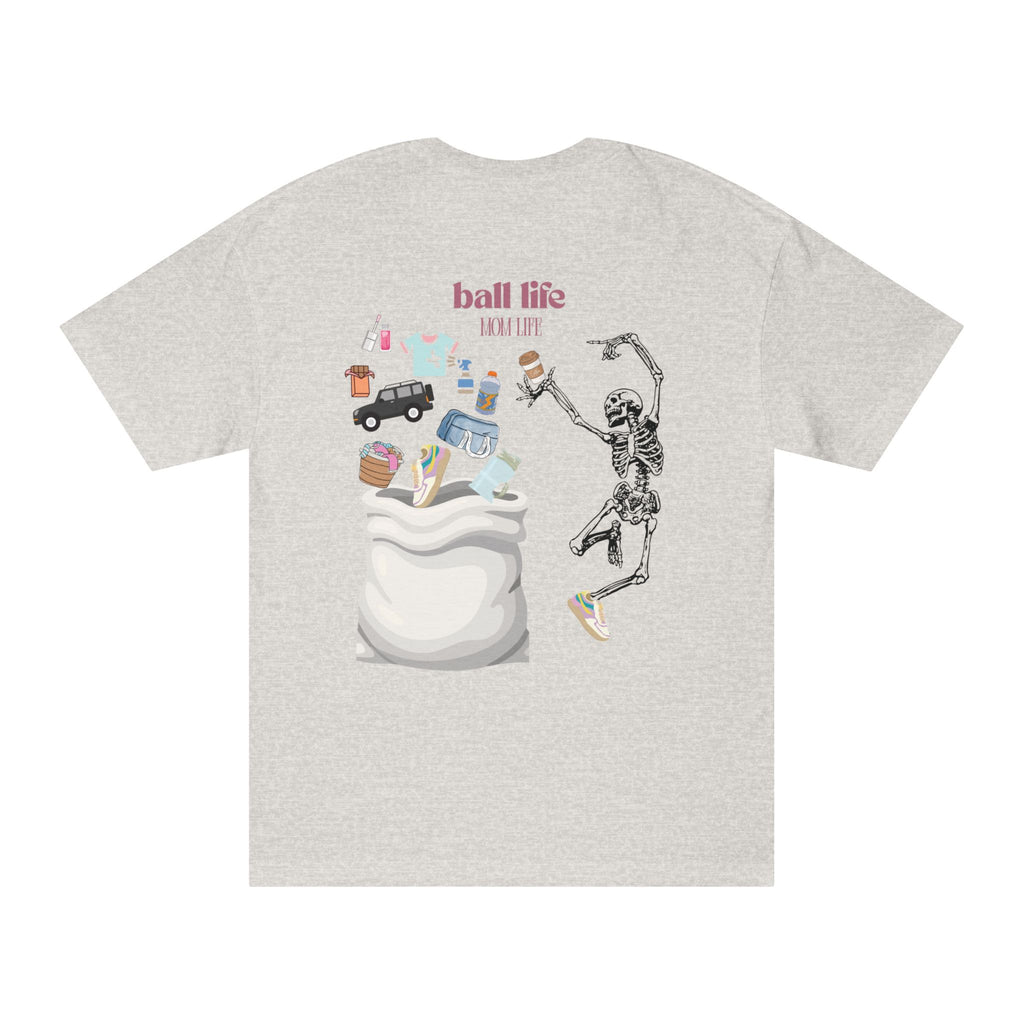 Mom Life Ball Life Graphic Tee - Skeleton Graphic