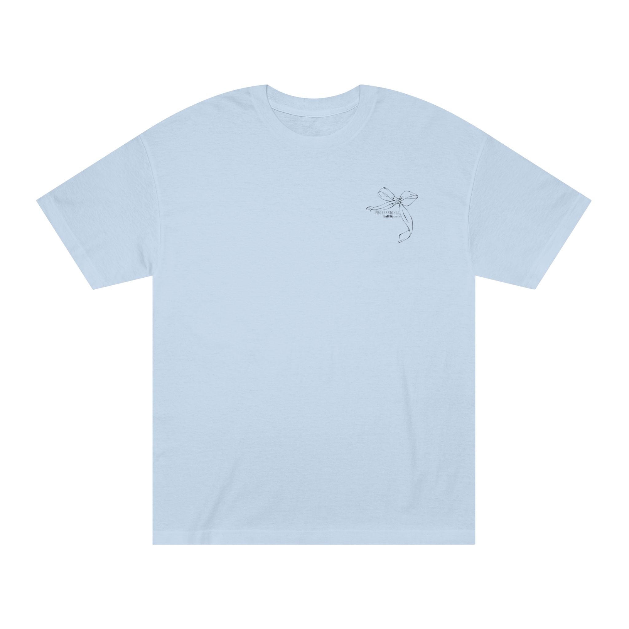 Basketball Bow Tee — "Ball Life Mom Life" Graphic Cotton T‑Shirt