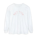 Long Sleeve T-Shirt — Ball Life Mom Life Pastel Upside Down Graphic