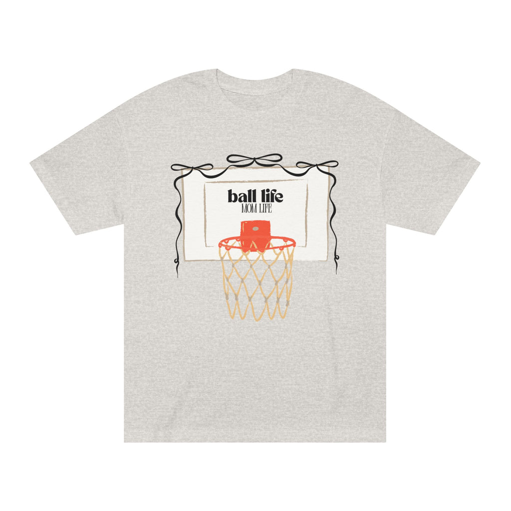 Basketball Hoop Ball Life Mom Life Tee - Vintage Court Graphic T-Shirt