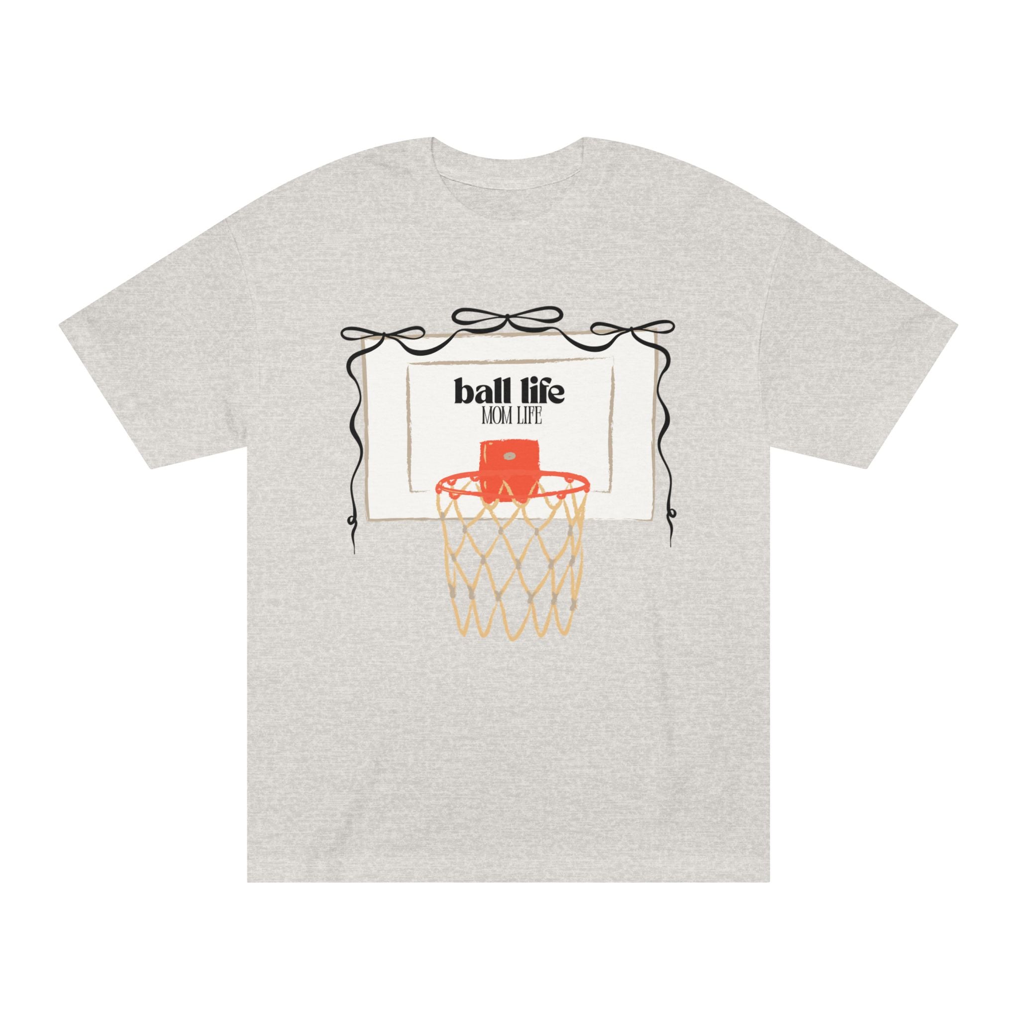 Basketball Hoop Ball Life Mom Life Tee - Vintage Court Graphic T-Shirt