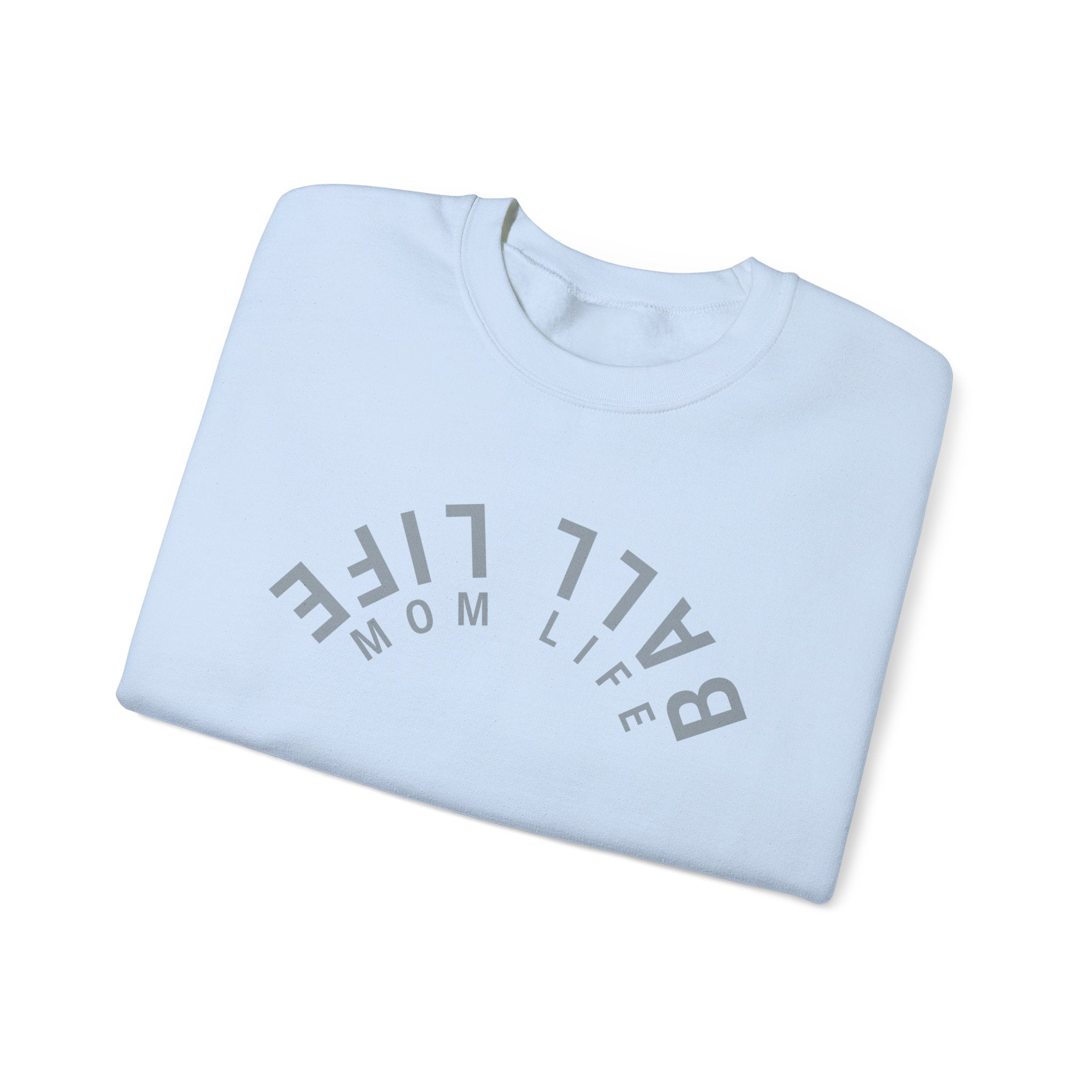 Crewneck Sweatshirt for Mom — Ball Life Mom Life Minimal Athletic Sweatshirt