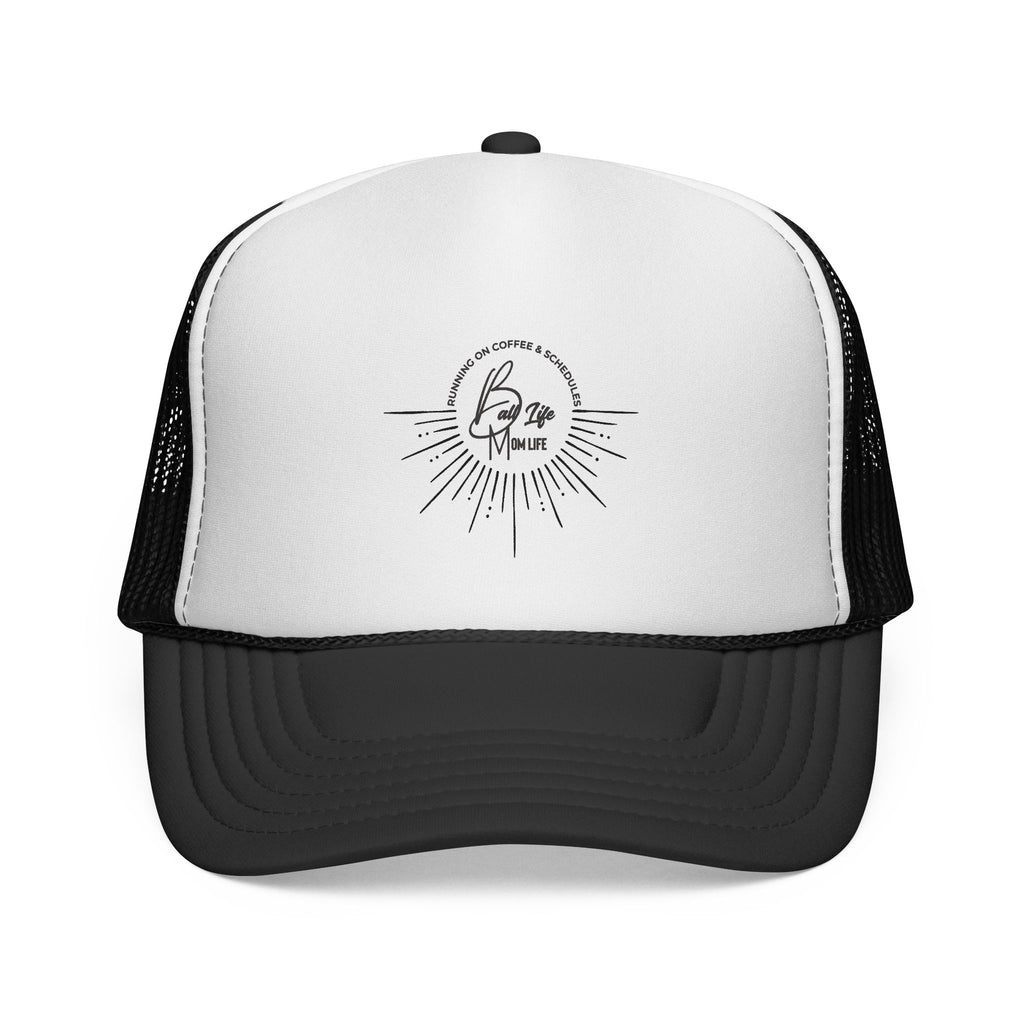 Trucker Cap with Vintage Sunburst Logo — 'Ball Life Mom Life' Minimal Mesh Hat