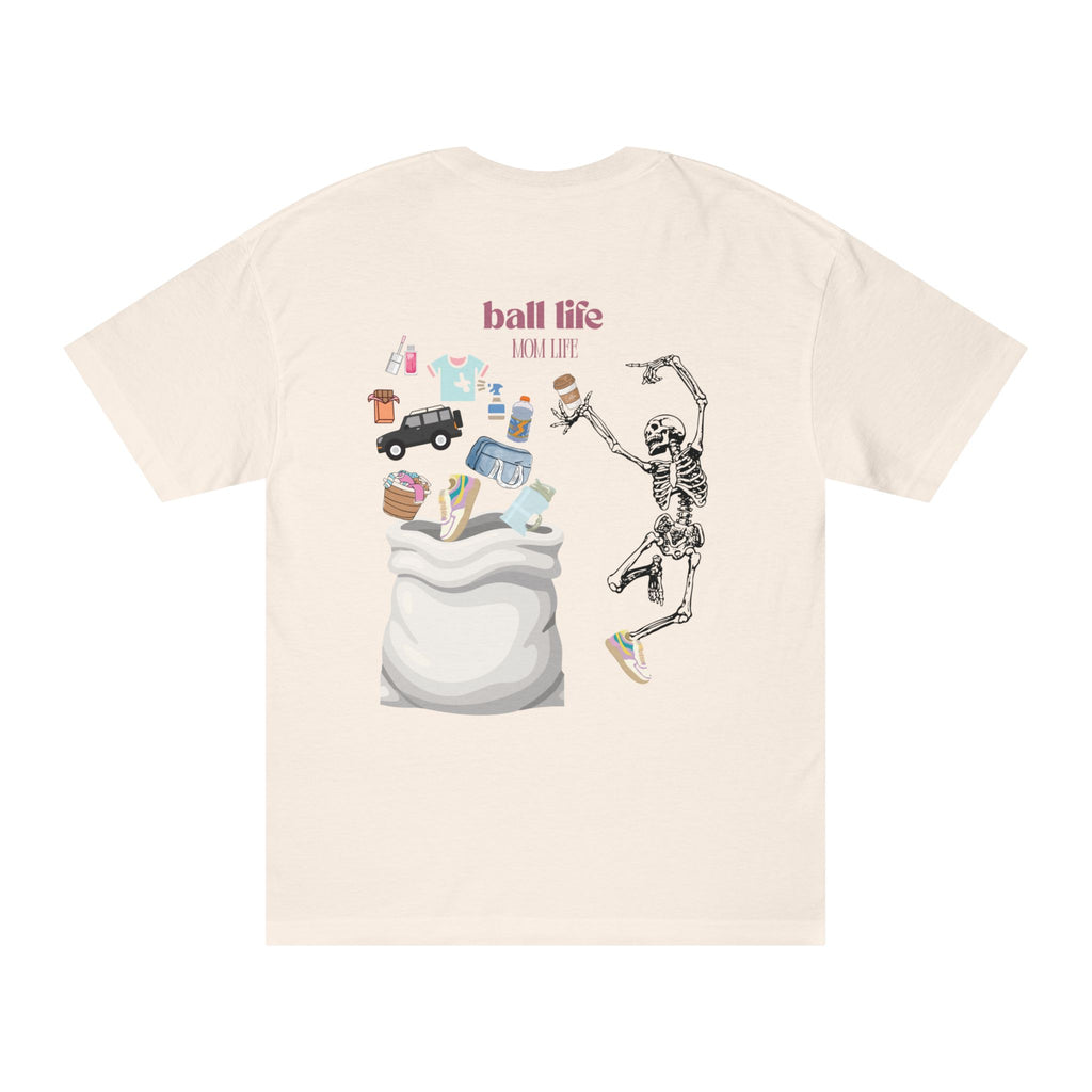 Mom Life Ball Life Graphic Tee - Skeleton Graphic