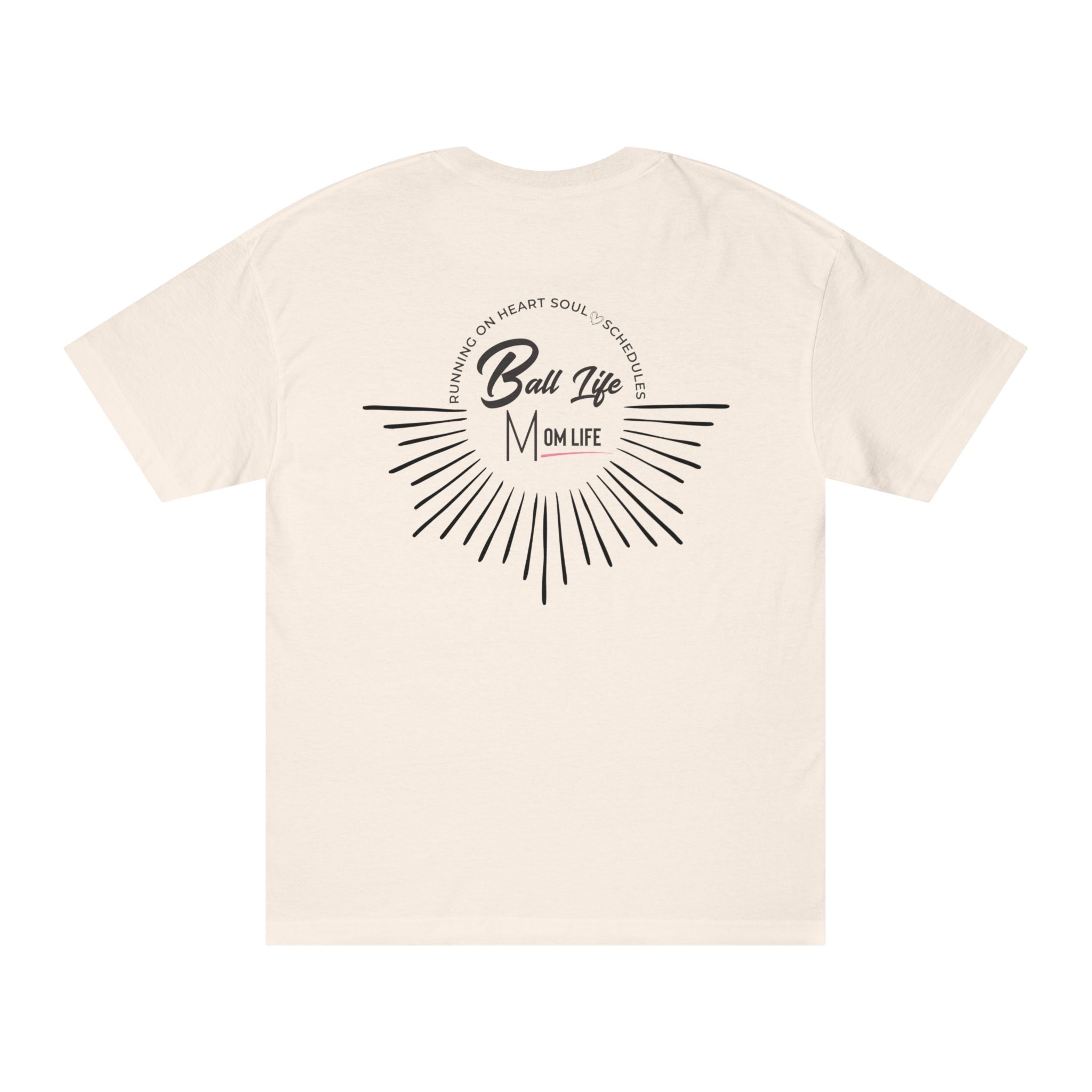 Ball Life T-Shirt — Mom Life Graphic Tee with Retro Sunburst Design