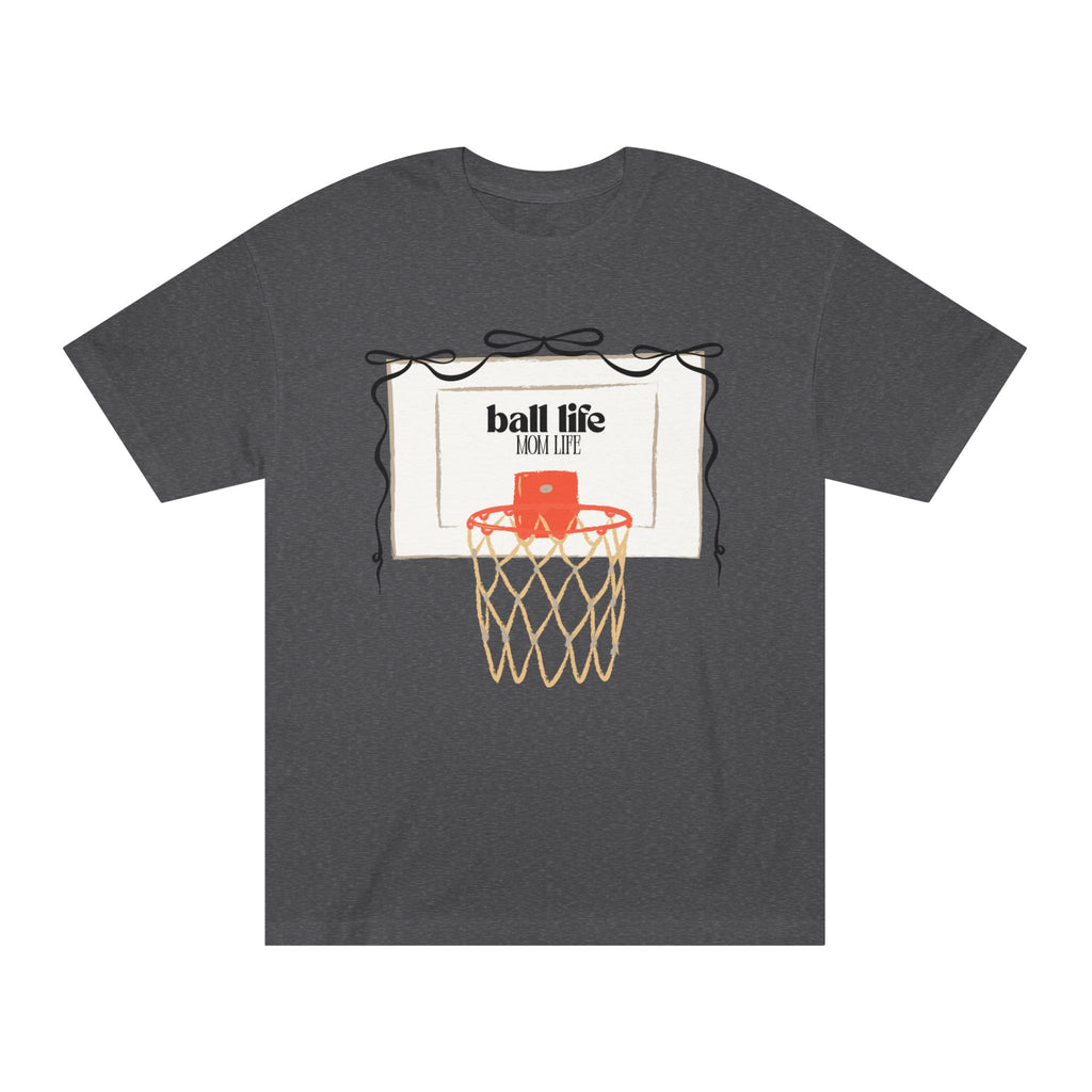 Basketball Hoop Ball Life Mom Life Tee - Vintage Court Graphic T-Shirt
